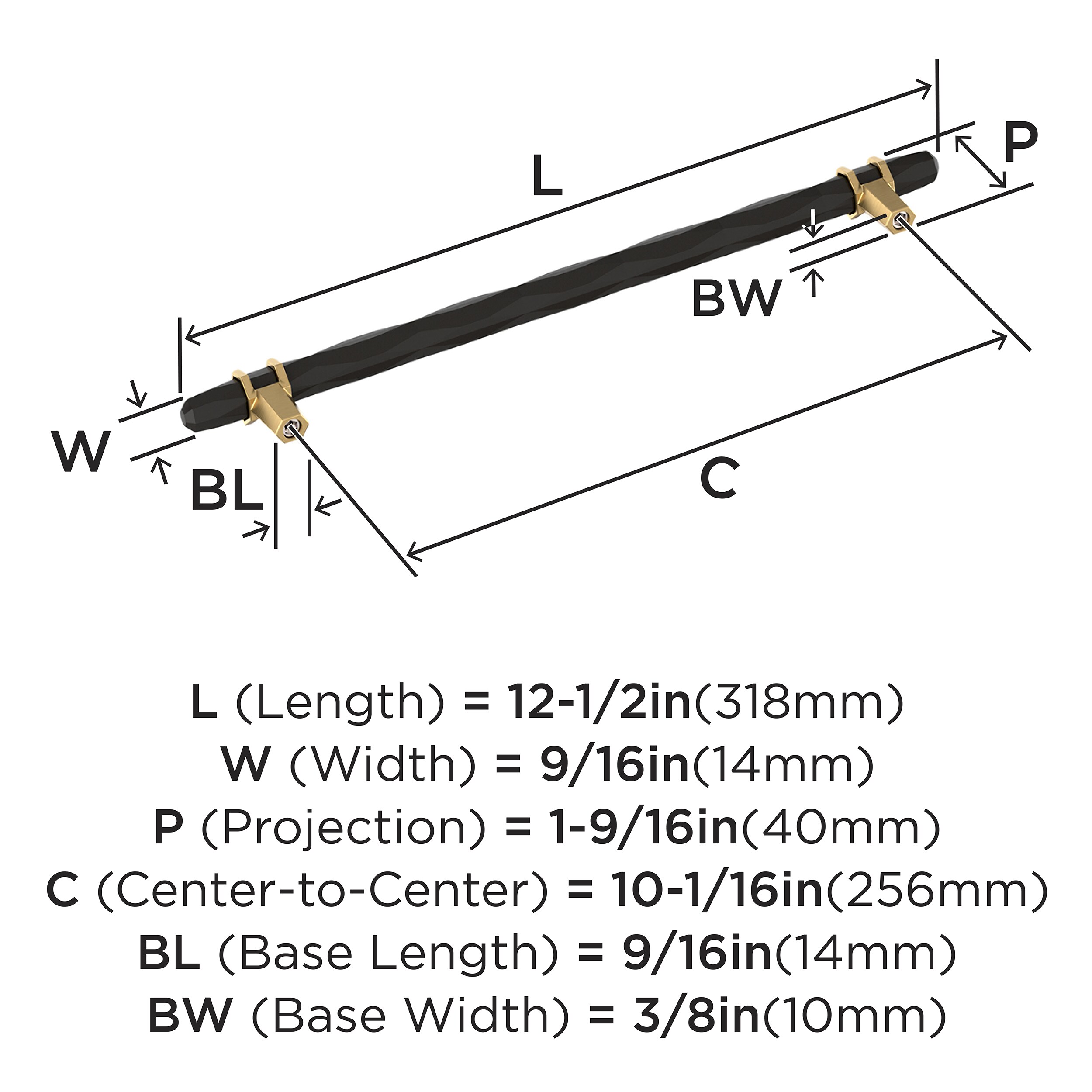 Amerock BP36664BBRCZ Cabinet-Pulls - View #4