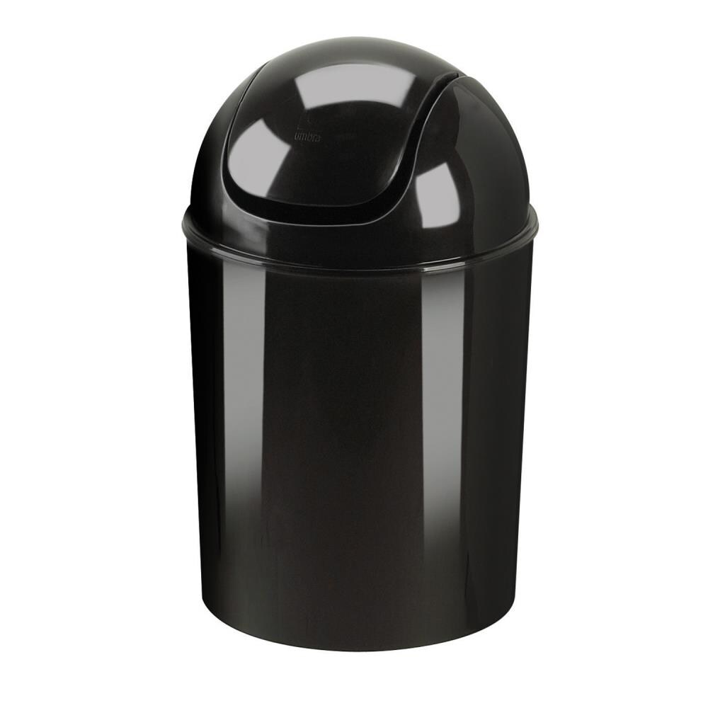 Umbra Black Mini Trash Can Matte 1.5 Gallon Small Paper Waste Bin Office Home 5L 