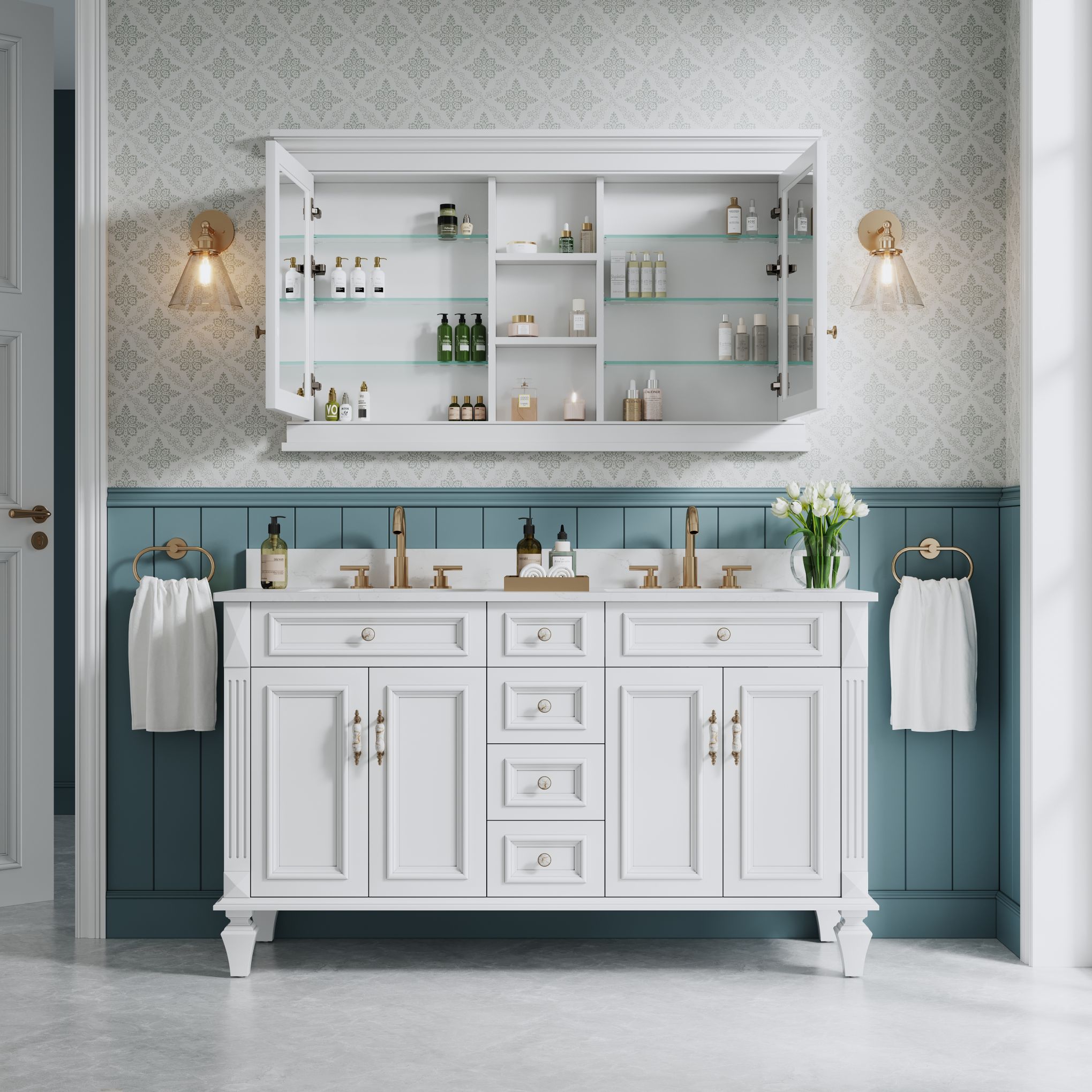 WELLFOR M5532MC-WT Bathroom-Medicine-Cabinets - View #5