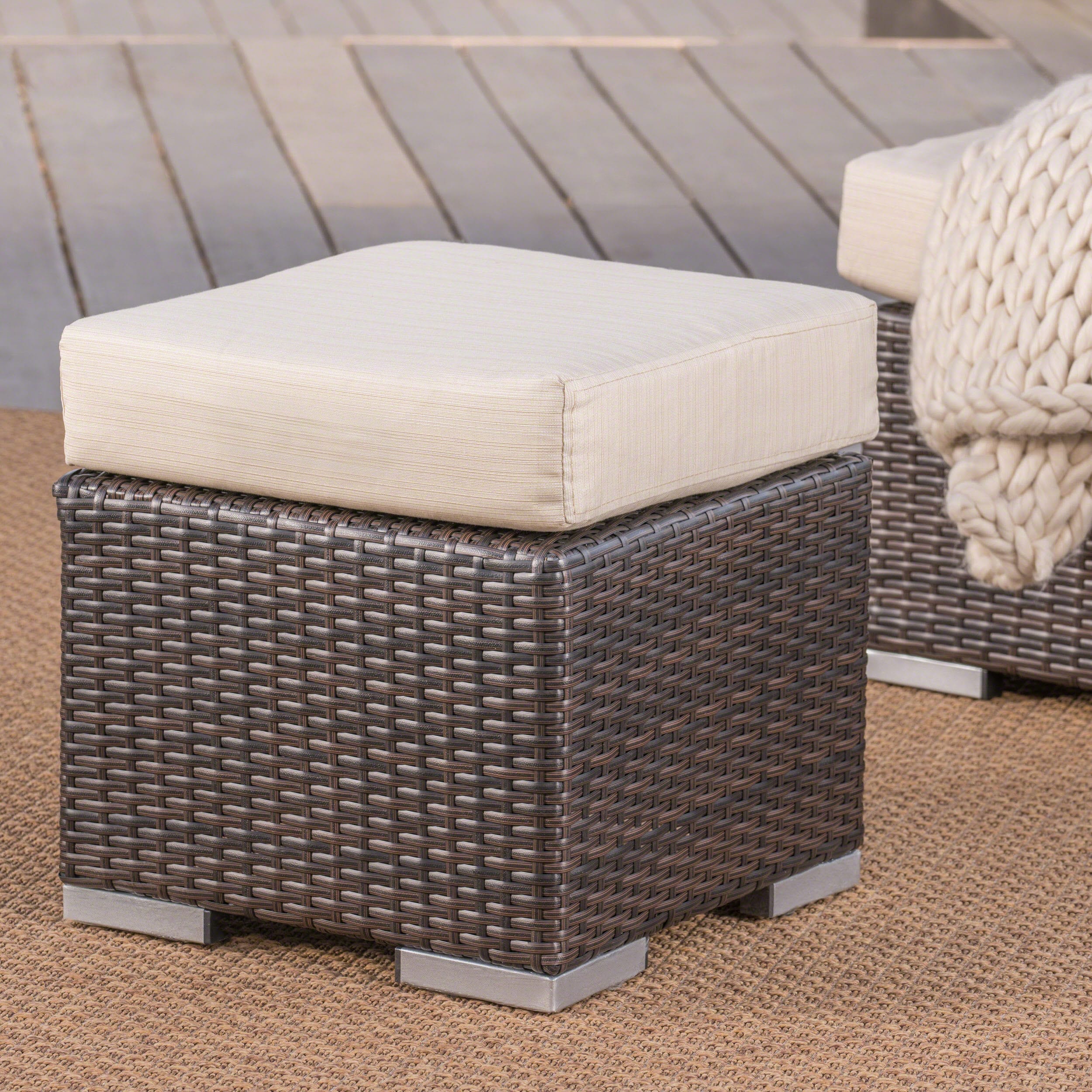 ZAKLOOP WU49520606 Patio Seating Square Balcony Table 16.25 W x 16.25-in L