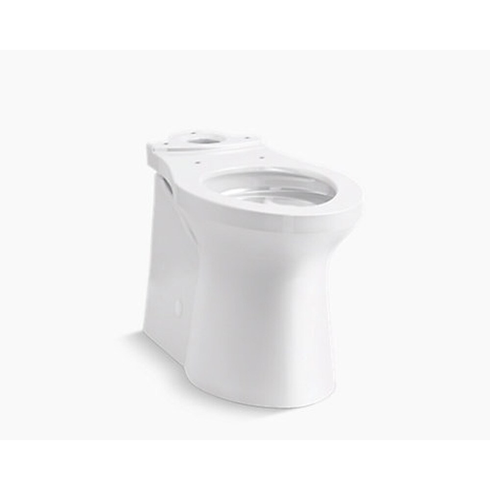 KOHLER K-20485-0 Irvine White Elongated Chair Height Toilet Bowl 12-in Rough-In