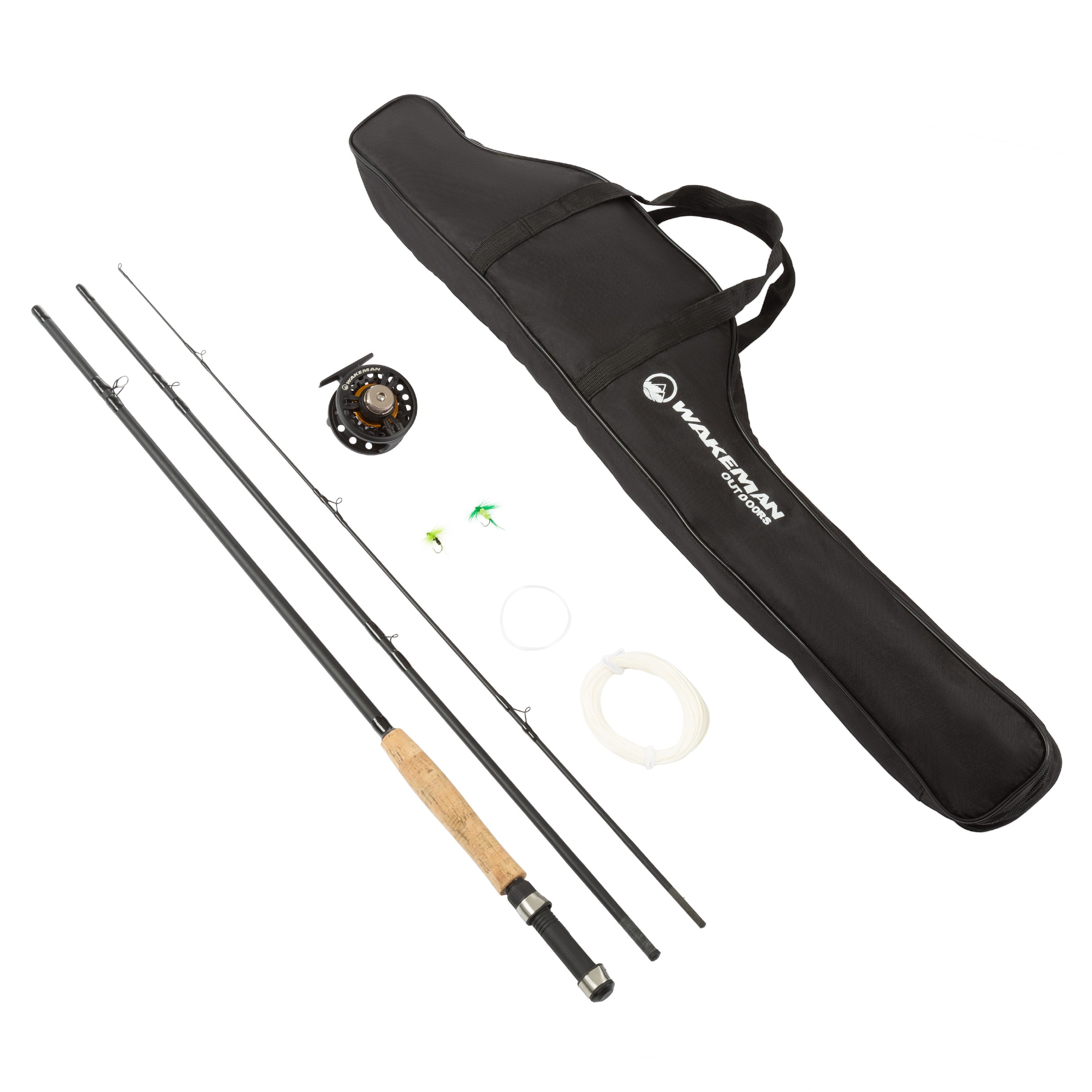 Leisure Sports 696223BLM Fly Fishing Pole, 3 Piece Collapsible 97-inch