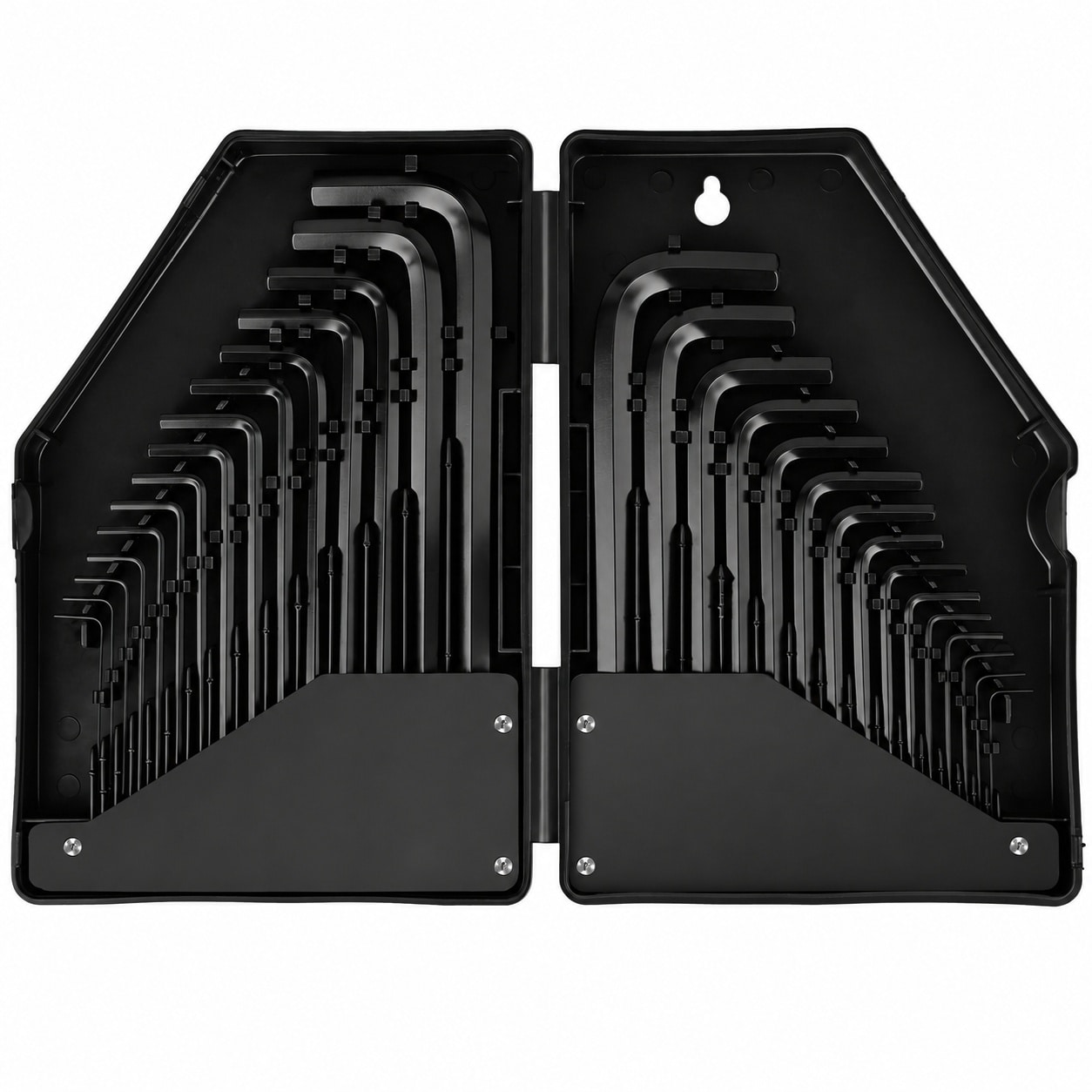 Etokfoks  Metric and SAE T Handle End Hex Key Set with Magnetic Feature and Torque Handle Chrome Vanadium Steel 30 pcs