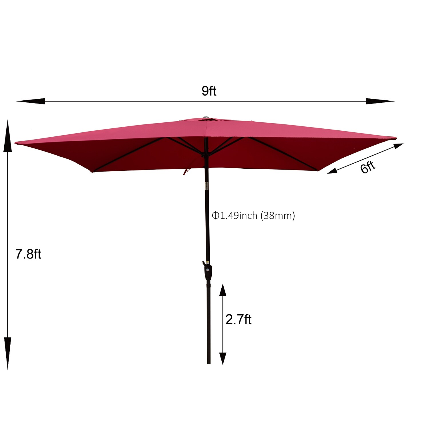 SINOFURN SYA810058RD Umbrellas-2 - View #6