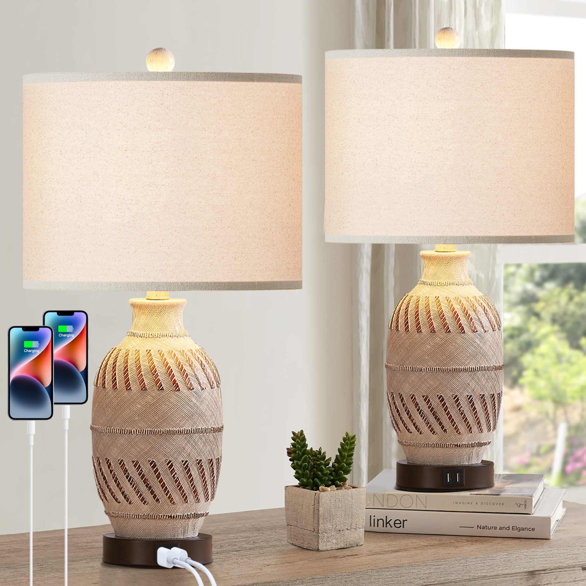 UrFurnishings TD-154 Table-Lamps - View #2