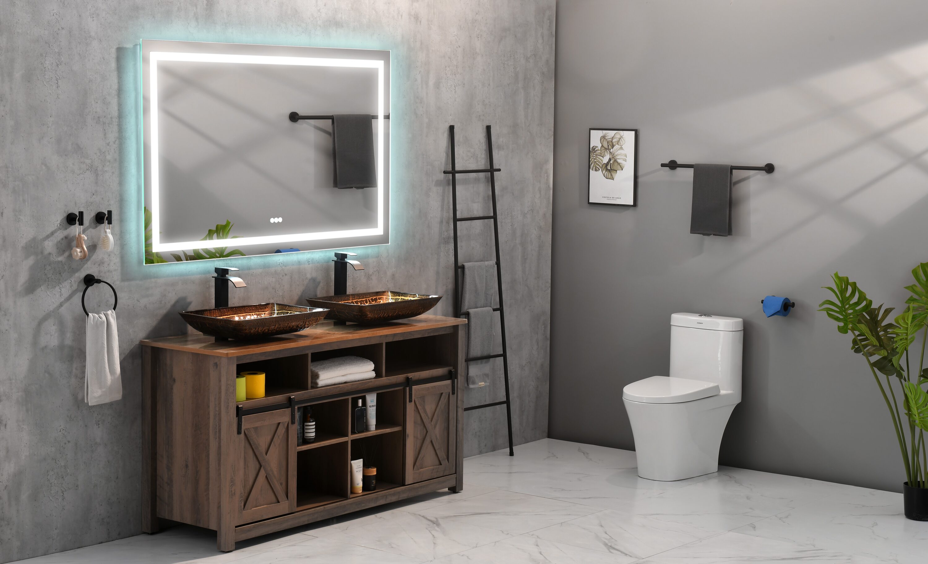 LUXEYARD DS-Y-W2287-P280115 Framed-Bath-Mirrors - View #3