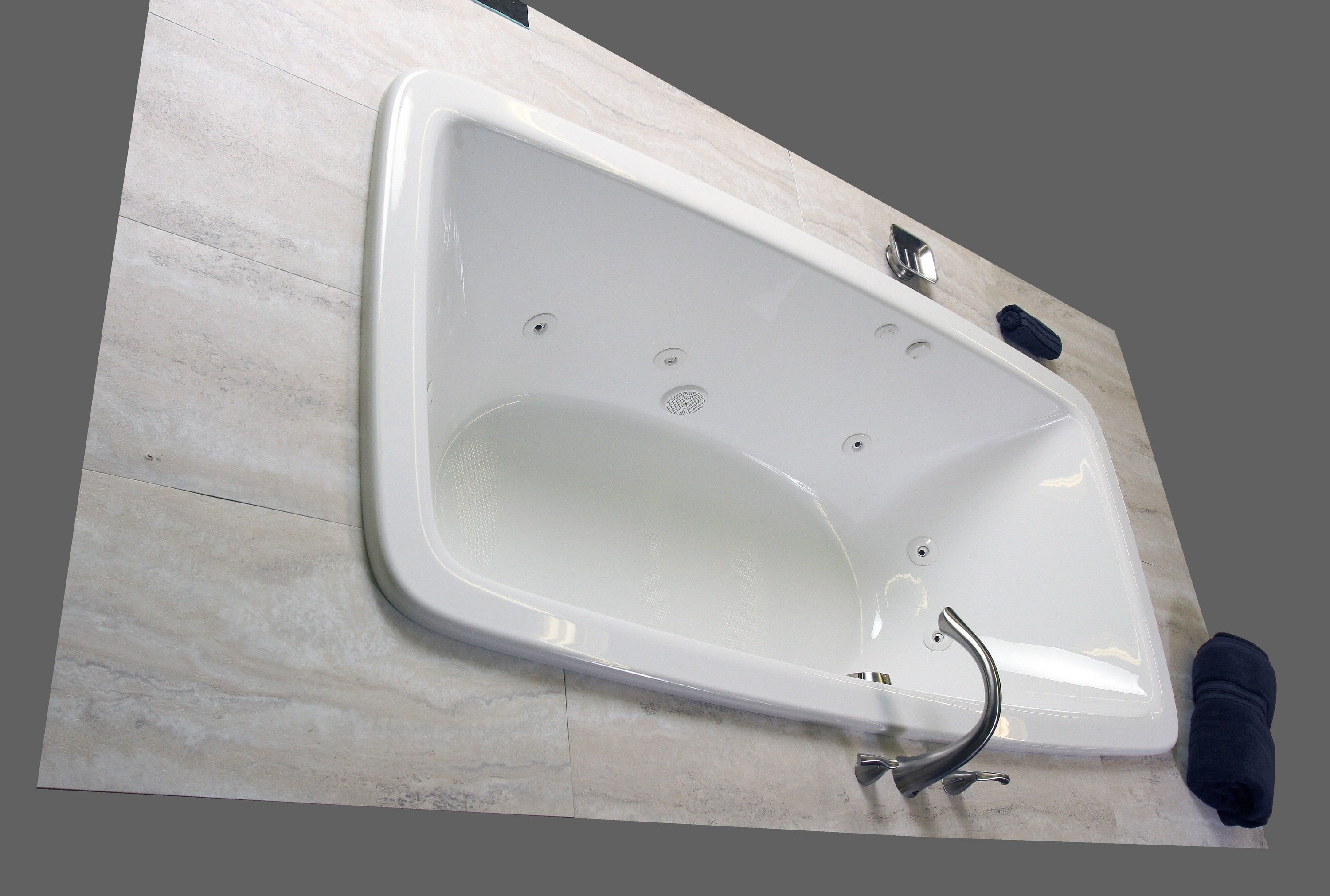 Severn 36-in x 72-in White Acrylic Drop-In Whirlpool Tub (Center Drain) | - Laurel Mountain 7236SW064