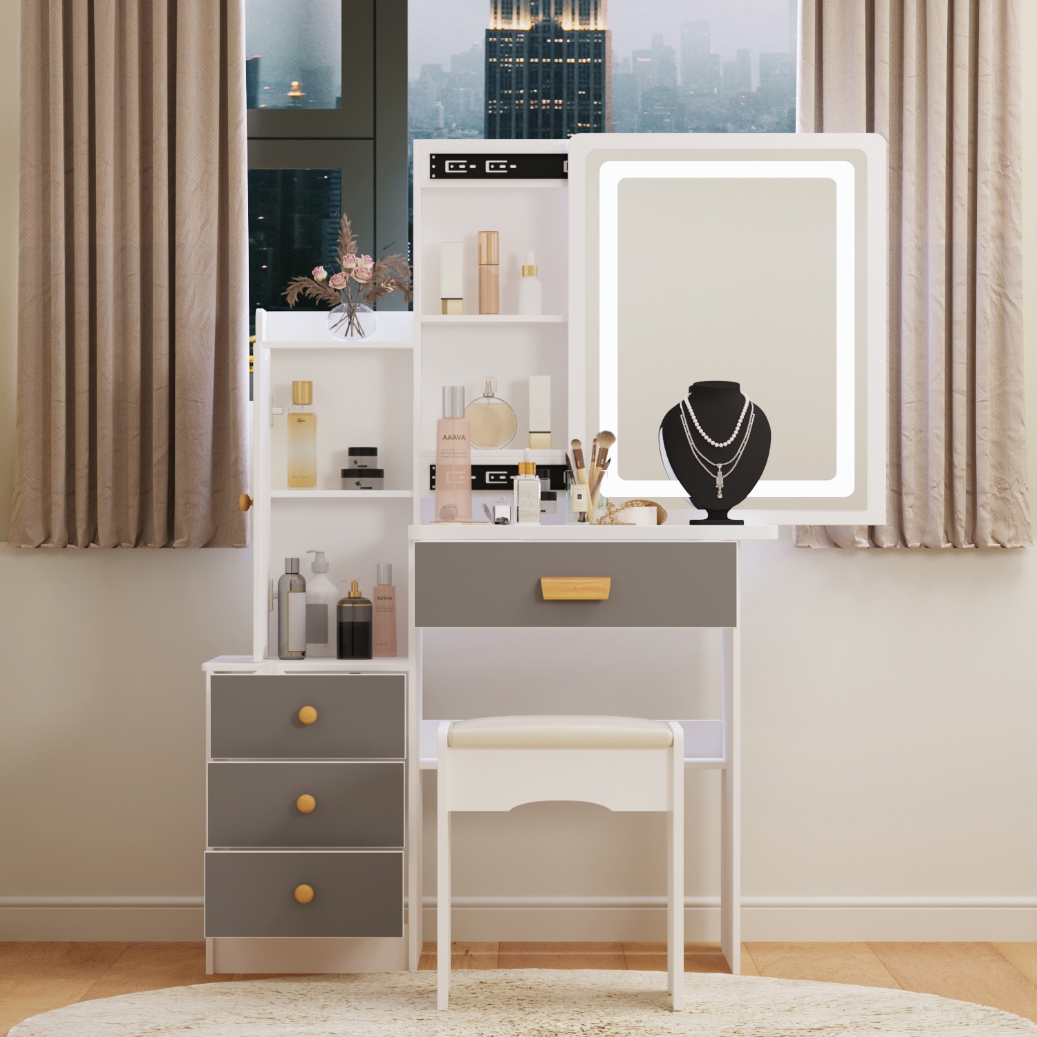 FUFU&GAGA LJY-WFJWL0096-01 Bedroom-Vanities - View #2