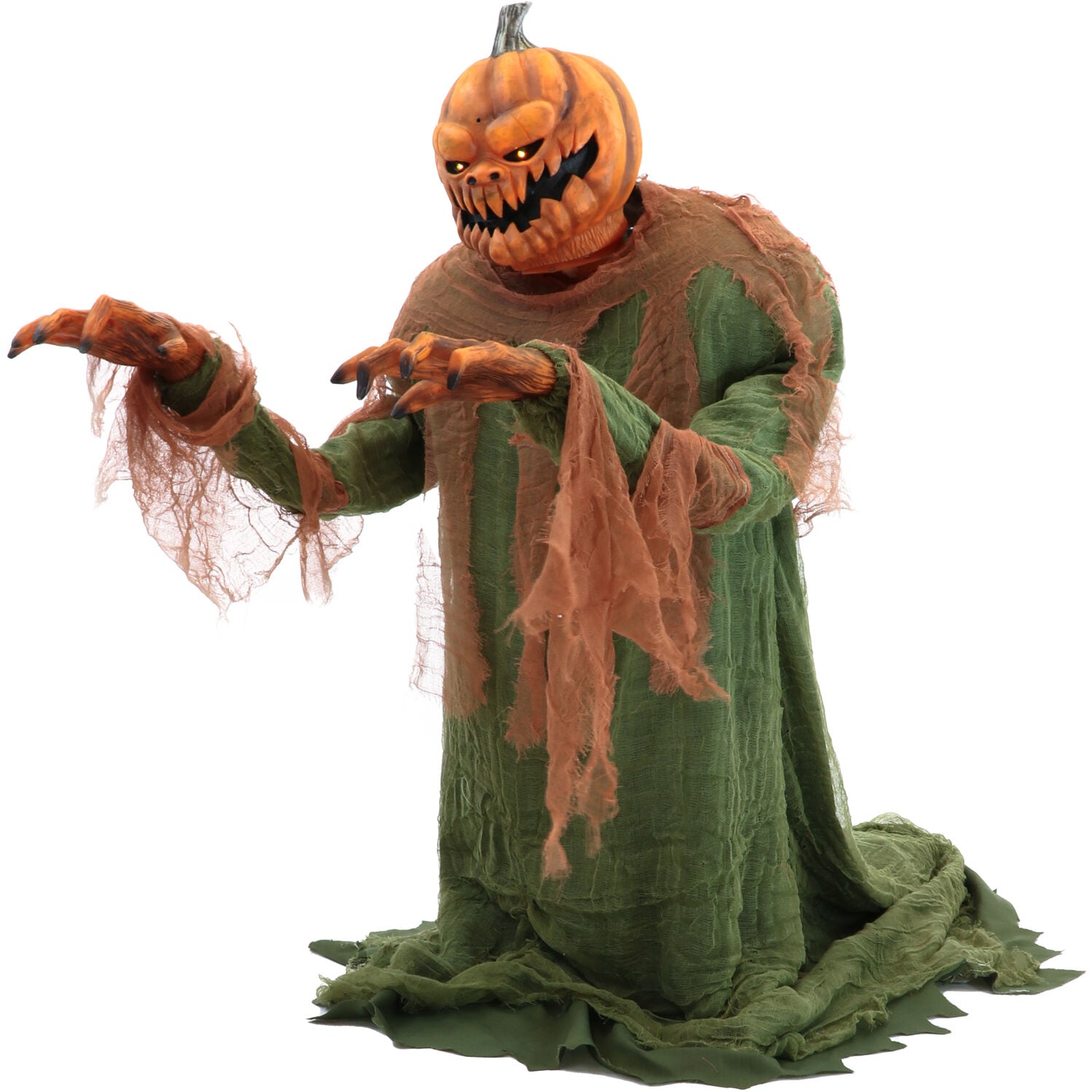 Haunted Hill Farm 4-ft Freestanding Talking Lighted Scarecrow ...