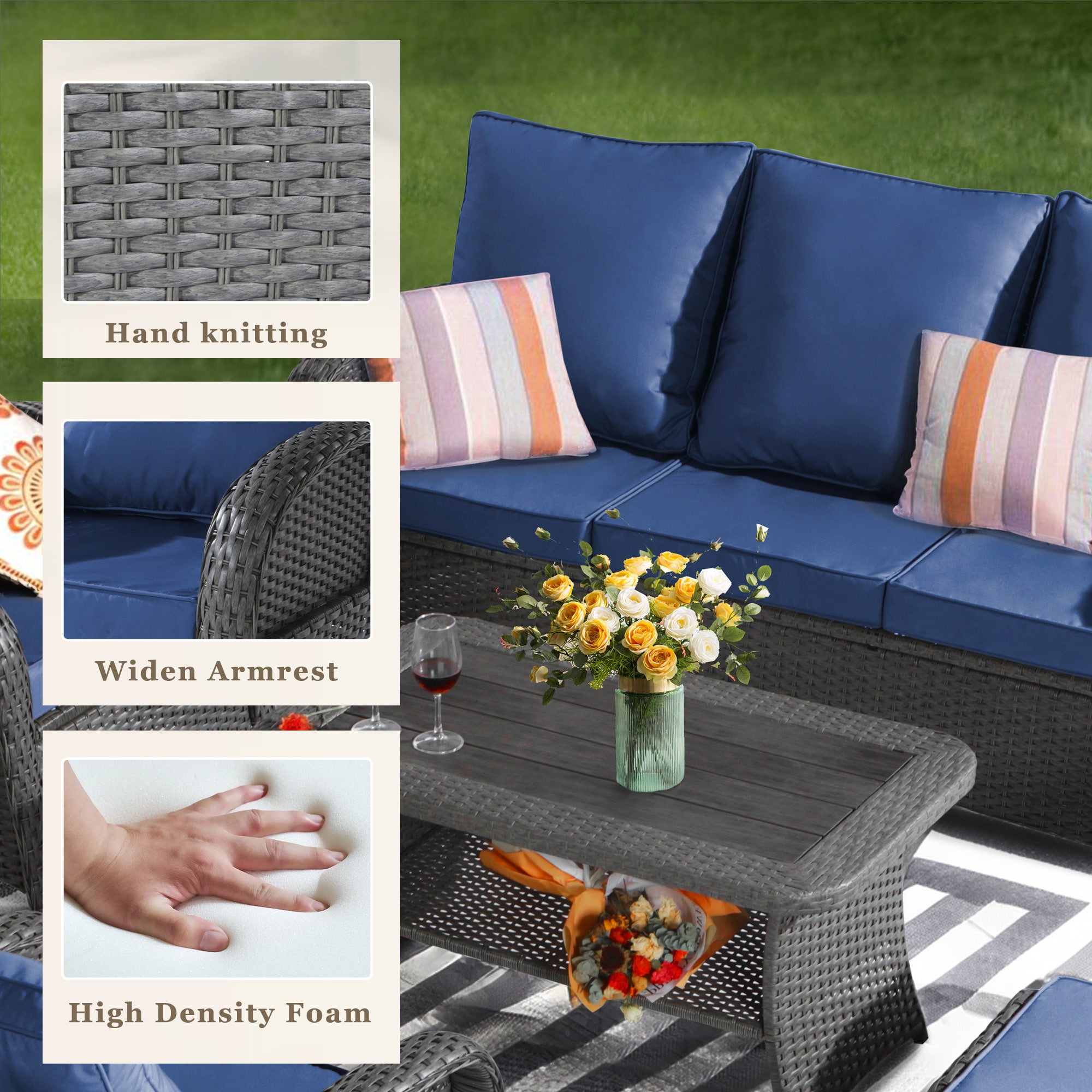 NOBLEMOOD LS-2032BU Patio-Conversation-Sets - View #3