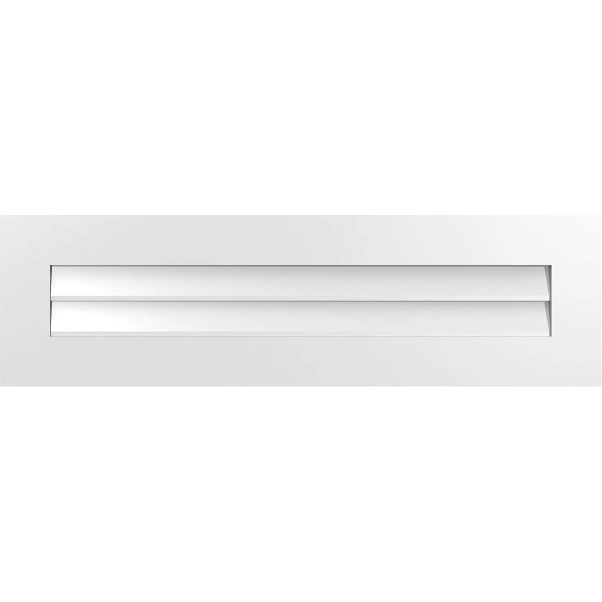 Ekena Millwork GVPVE42X1201SN 42-Inches x 12-Inches Off-white Rectangle PVC Gable Louver Vent