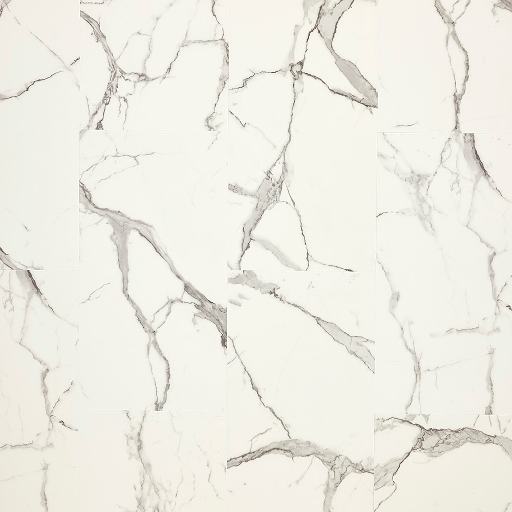 Pergo 67404-109 Verona Marble Off-white Marble look 22-mil x 12-in W x 24-in L Waterproof and Water Resistant Interlocking Luxury Vinyl Tile Flooring ( 21.18-sq ft Carton )