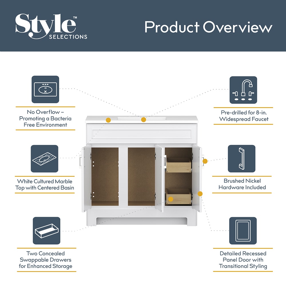 Style Selections C51136 Bath-Vanity-Combo - View #4