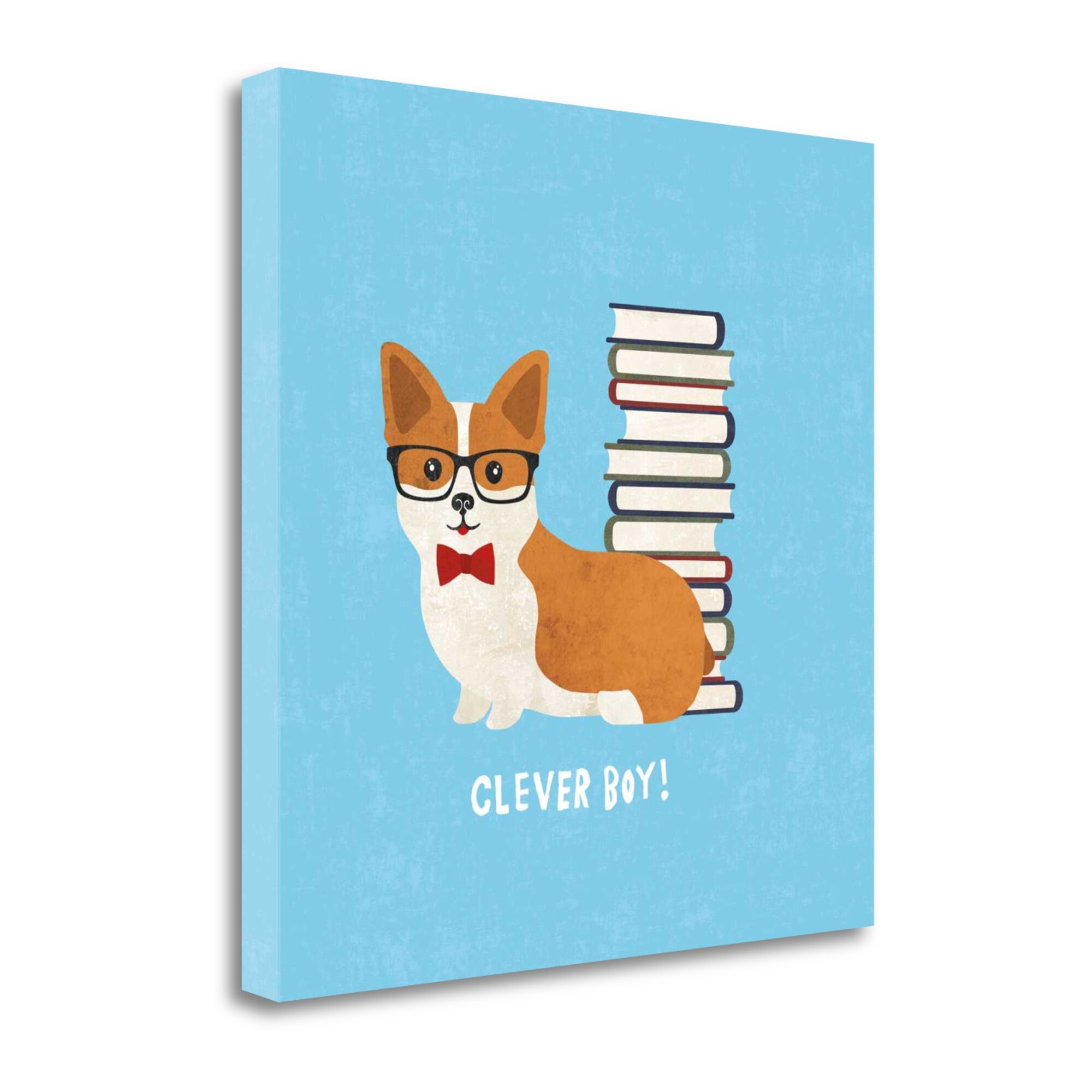 Tangletown Fine Art WA621628-2020C Good Dogs Corgi Bright Moira Hershey 20-in H x 20-in W Animals Print on Canvas
