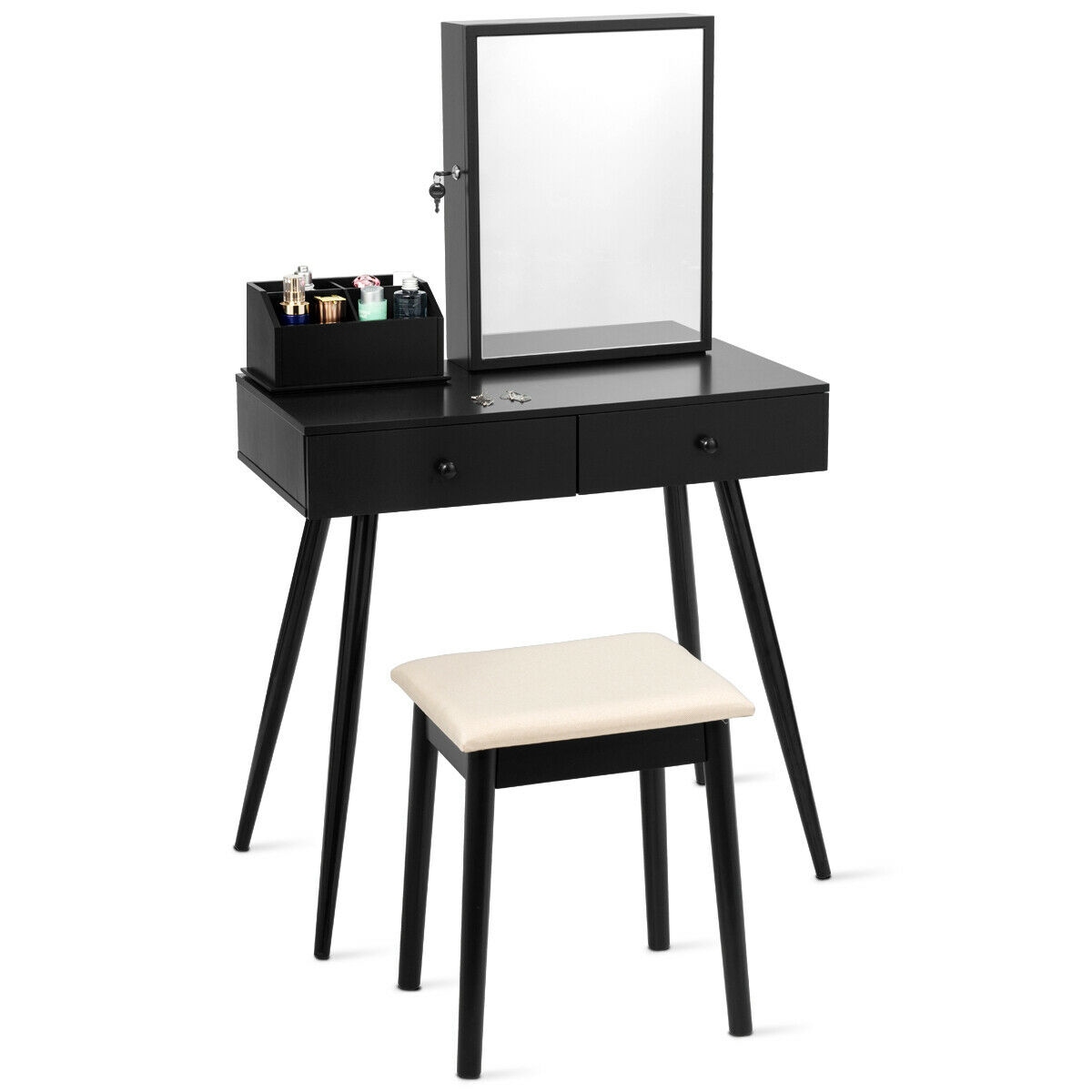 CASAINC WF-HW61531BK-LA 31.5-in Black Makeup Vanity