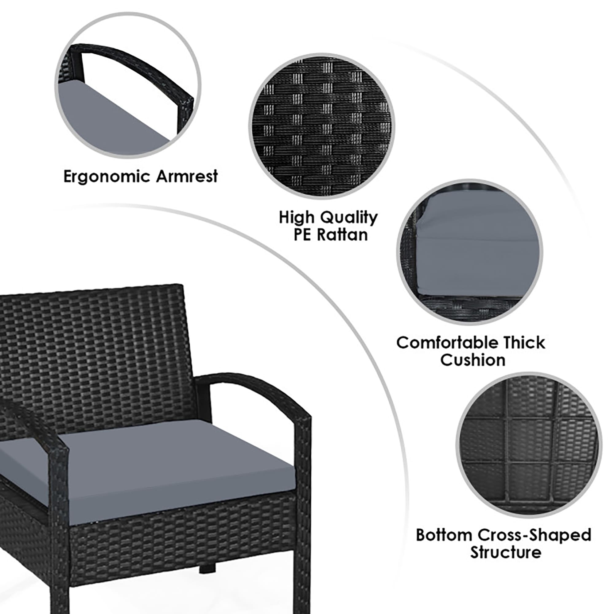 CASAINC CEW-CYHZ012-SD-DB18 Patio-Conversation-Sets - View #5