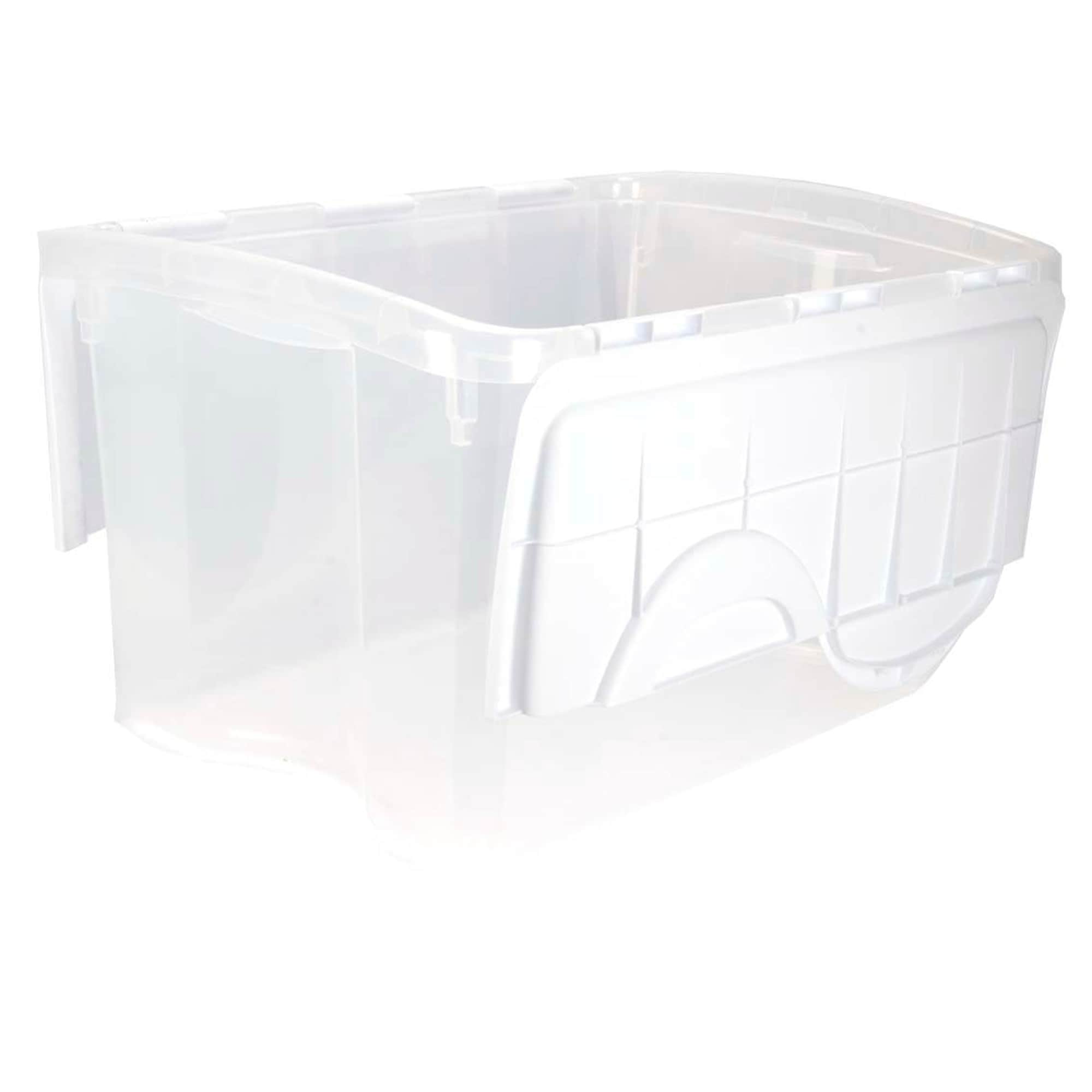 Sterilite Single 48-quart Clear Hinged Lid Storage Tote Box