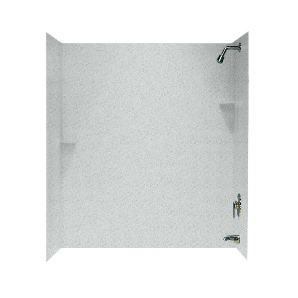 SWAN SS00723.053 30-Inches L x 60-Inches W x 72.0-Inches H Tahiti Gray 3 -Piece Glue Up Bathtub surround
