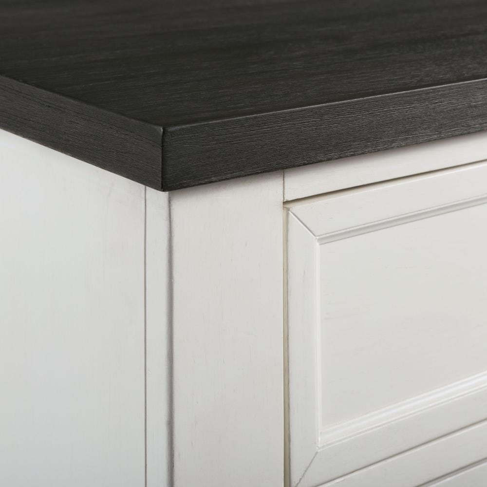 Jamison Rustic Gray and White Two-Tone Server with Drawers