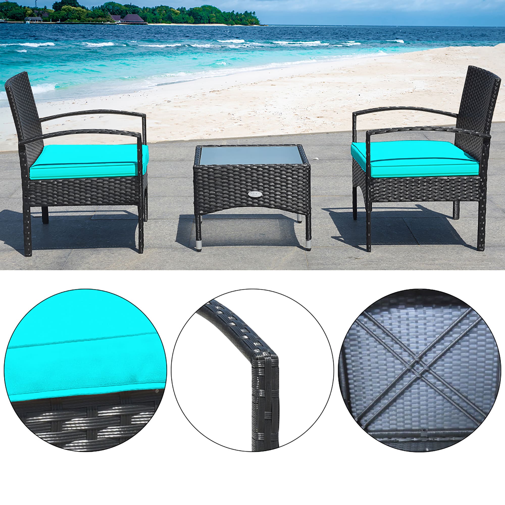 Costway HW68962TU Patio-Conversation-Sets - View #2