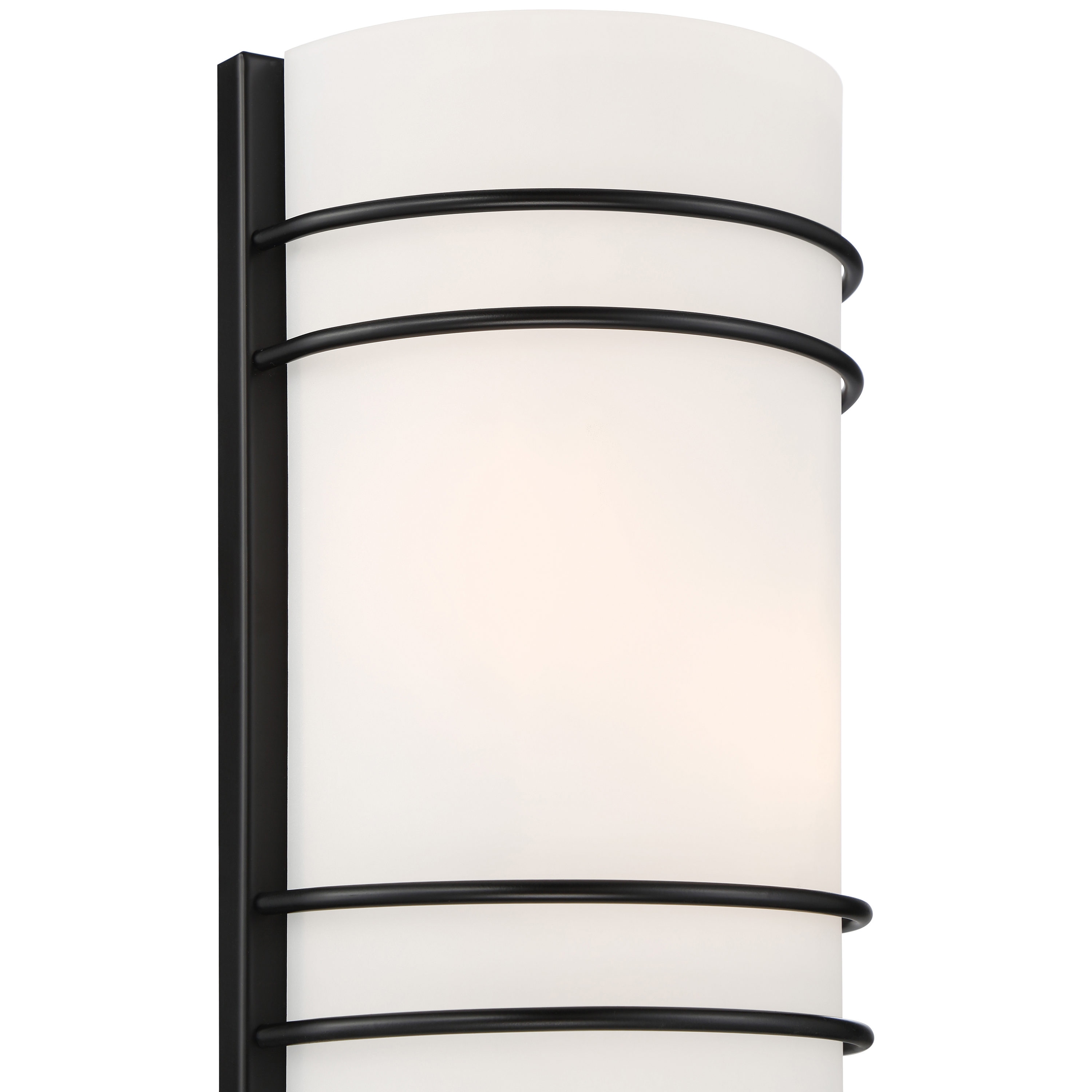 Matte Black Outdoor Dimmable Cylinder LED Wall Sconce