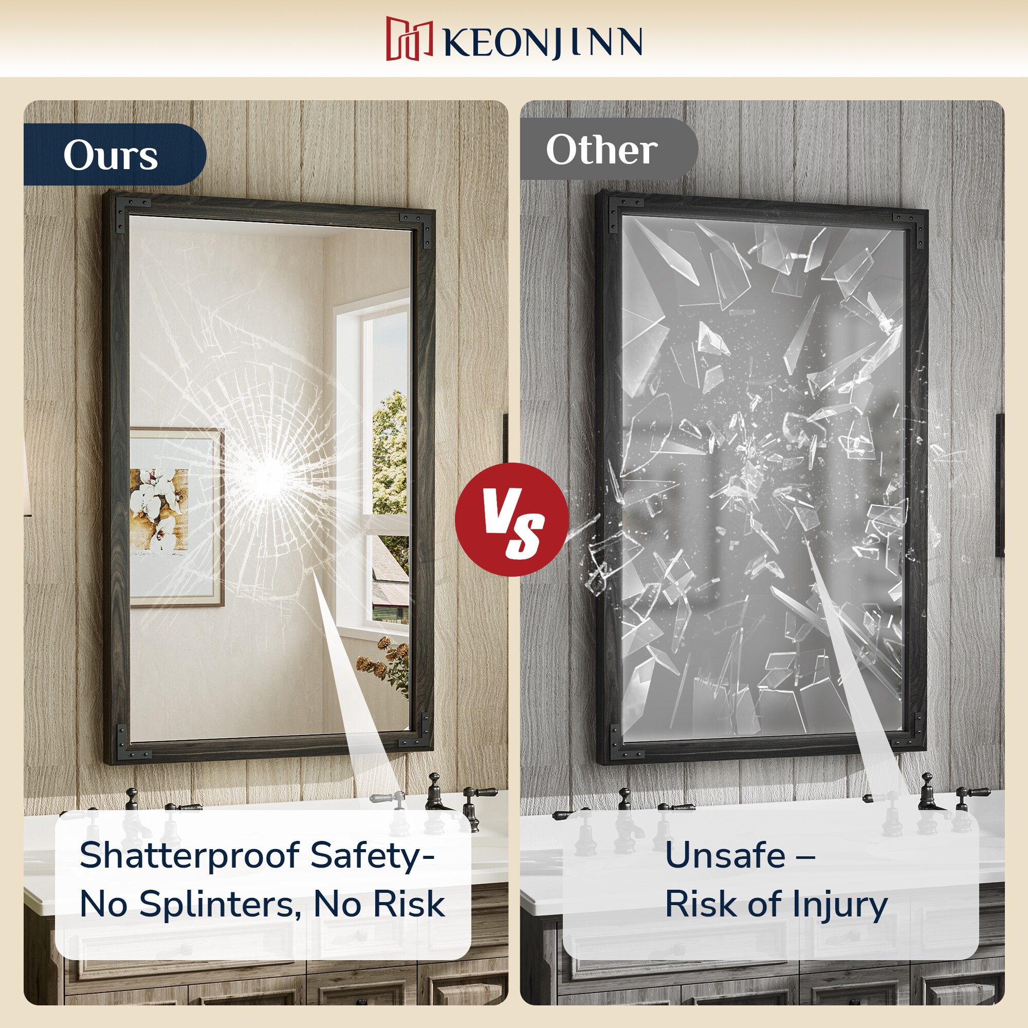 Keonjinn LW-MKJ-15291BK Decor-Mirrors - View #4