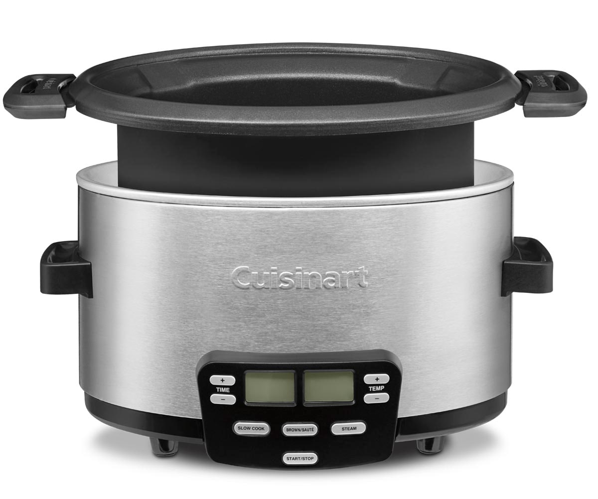 Cuisinart Cook Central 4-Quart Stainless Steel Oval Slow Cooker in