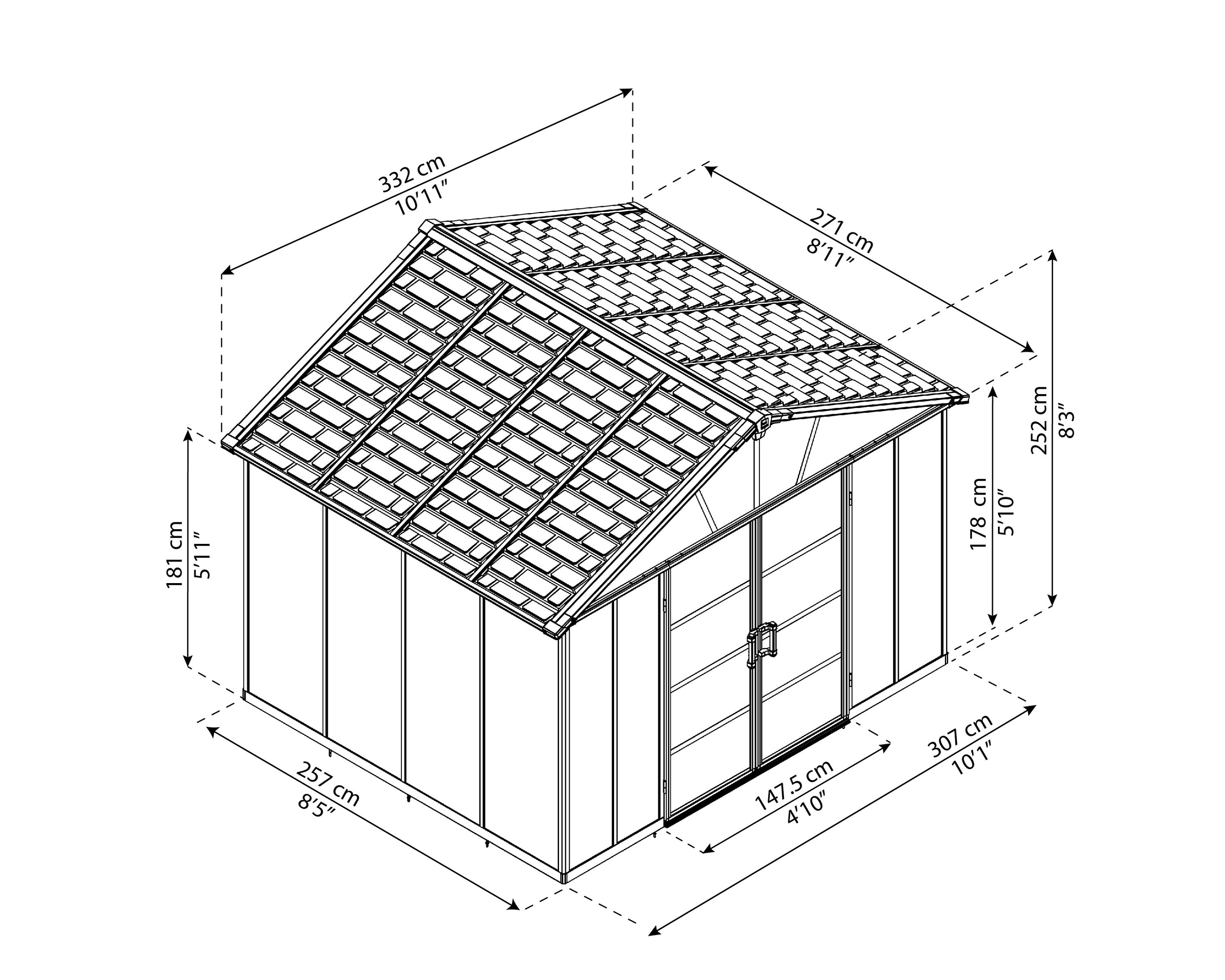 Canopia by Palram 705073 Vinyl-Resin-Storage-Buildings - View #3