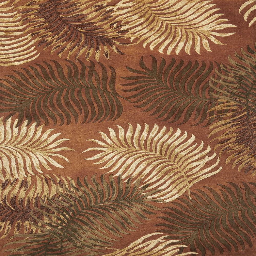HomeRoots 350339 Bernadette 8 X 10 (ft) Wool Rust Indoor Floral/Botanical Area Rug