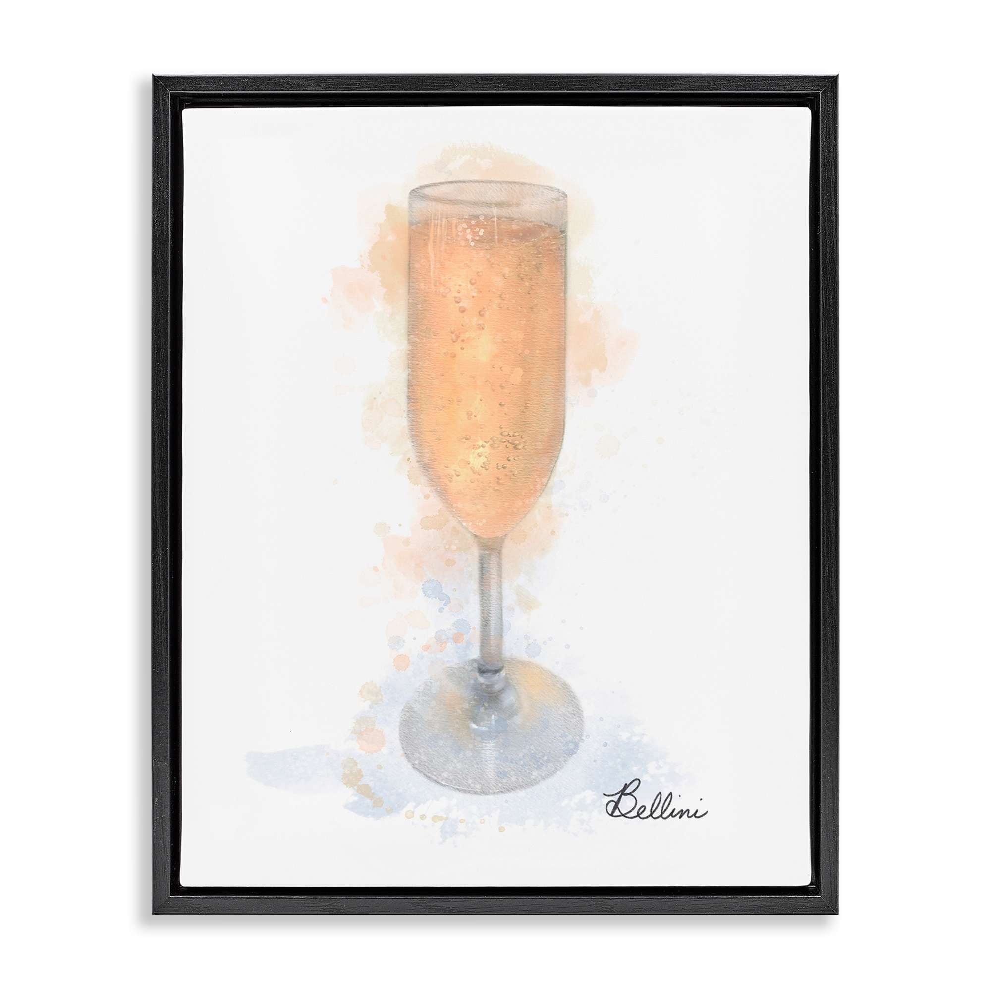 Stupell Industries BS-506-FFB-16X20 Gleaming Bellini Glass Floating Frame design by Matthew Piotrowicz