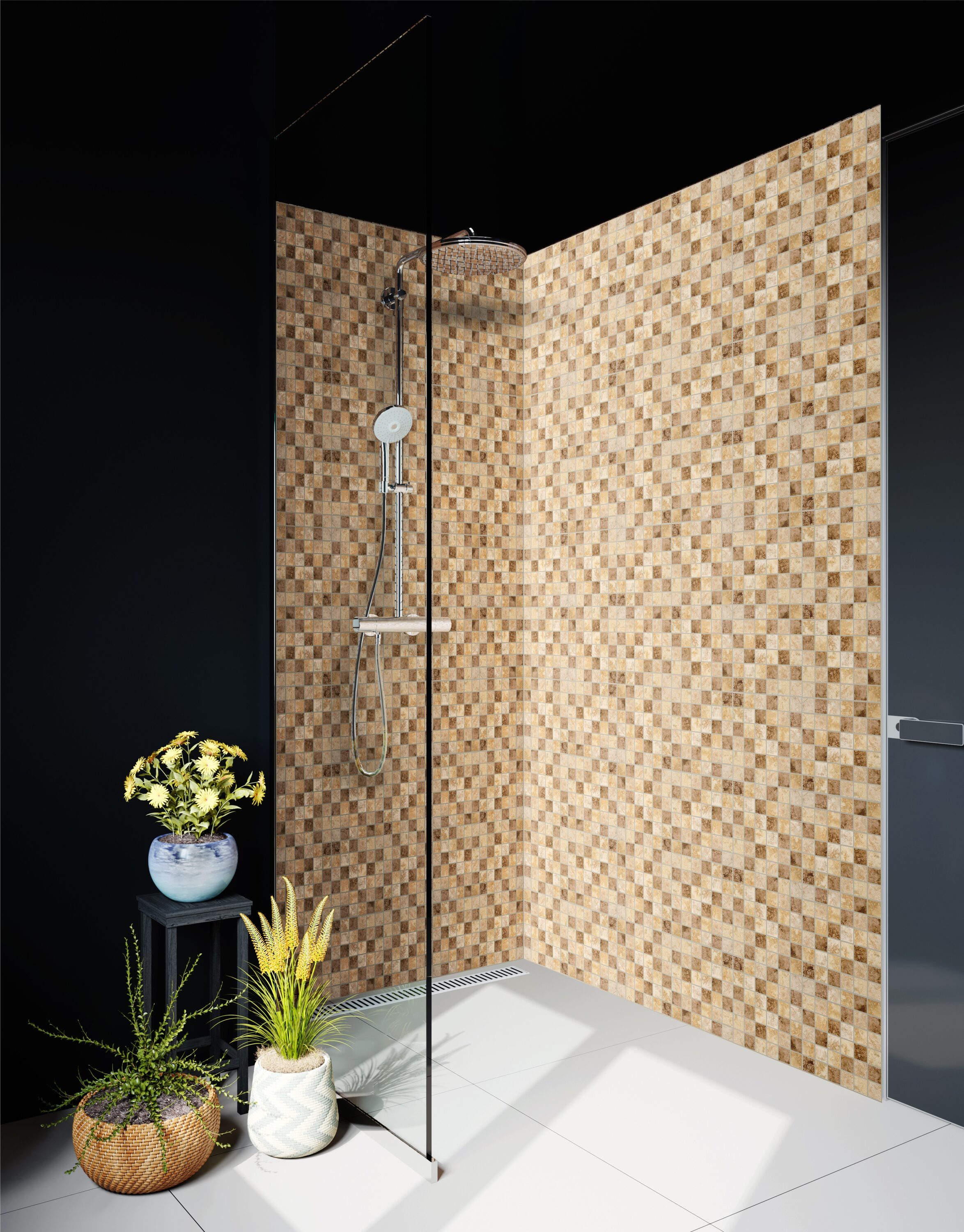 Style Selections Capri Mixed 12-in x 12-in Glazed Porcelain Mosaic