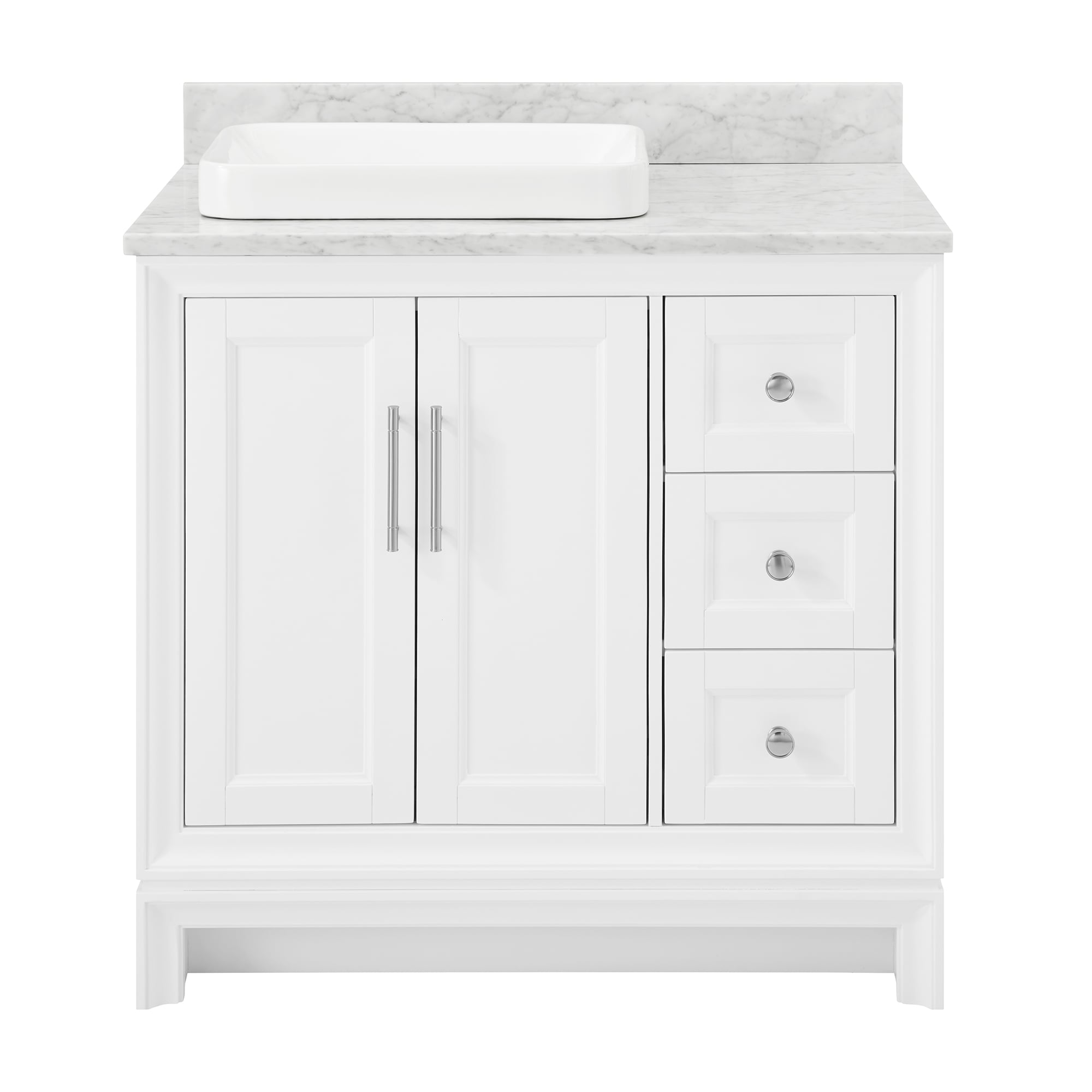 ED Ellen DeGeneres Anaheim 36-in White Semi-recessed Single Sink ...