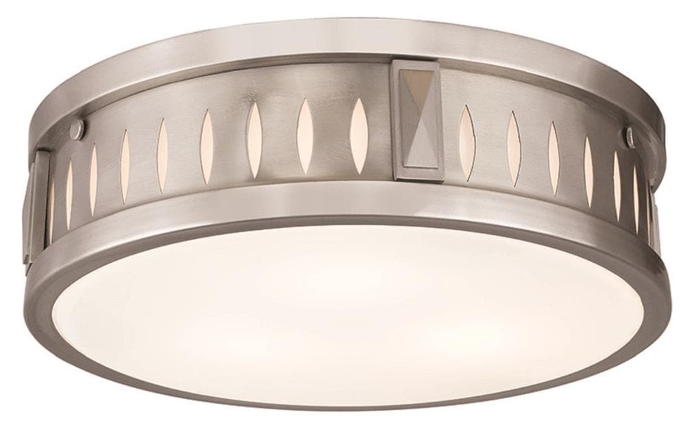 Livex Lighting 65508-91 Vista 3 -Light 14-in Brushed Nickel Flush Mount Light
