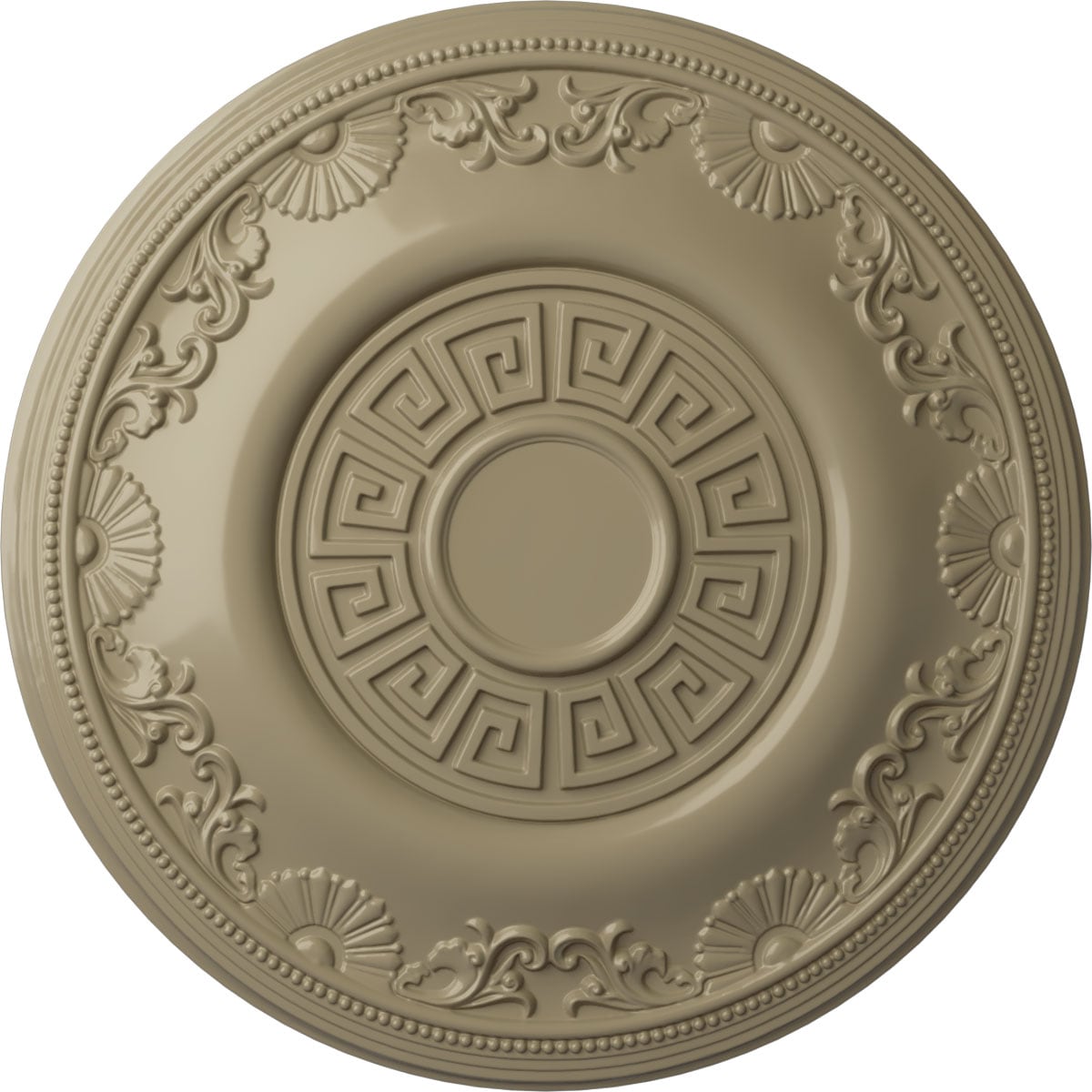 Ekena Millwork CM25NEGDF Nestor 25.875-in W x 25.875-in L Painted Gobi Desert Polyurethane Whole Ceiling Medallion