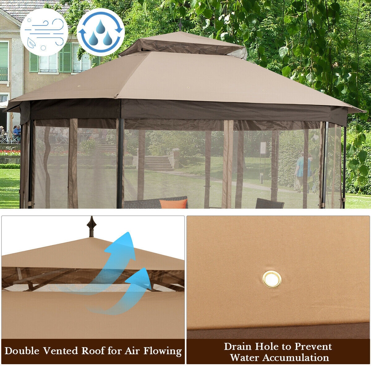 WELLFOR CHY-383CF Wood-Resin-Gazebos - View #9