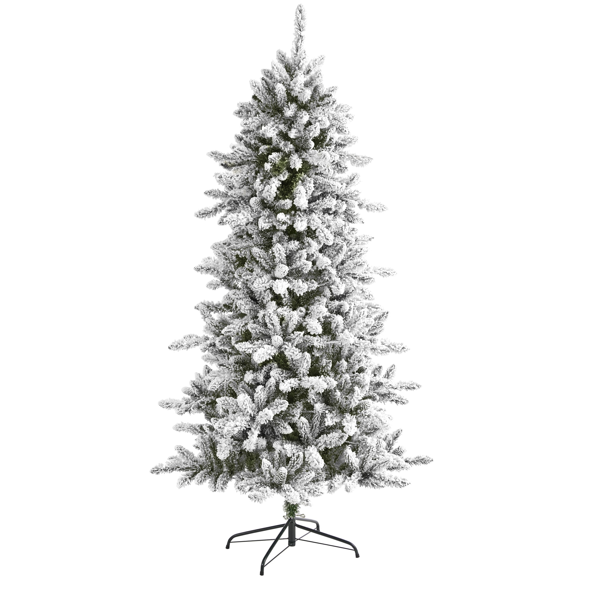 Nearly Natural T4497 6-ft Fir Flocked Artificial Christmas Tree