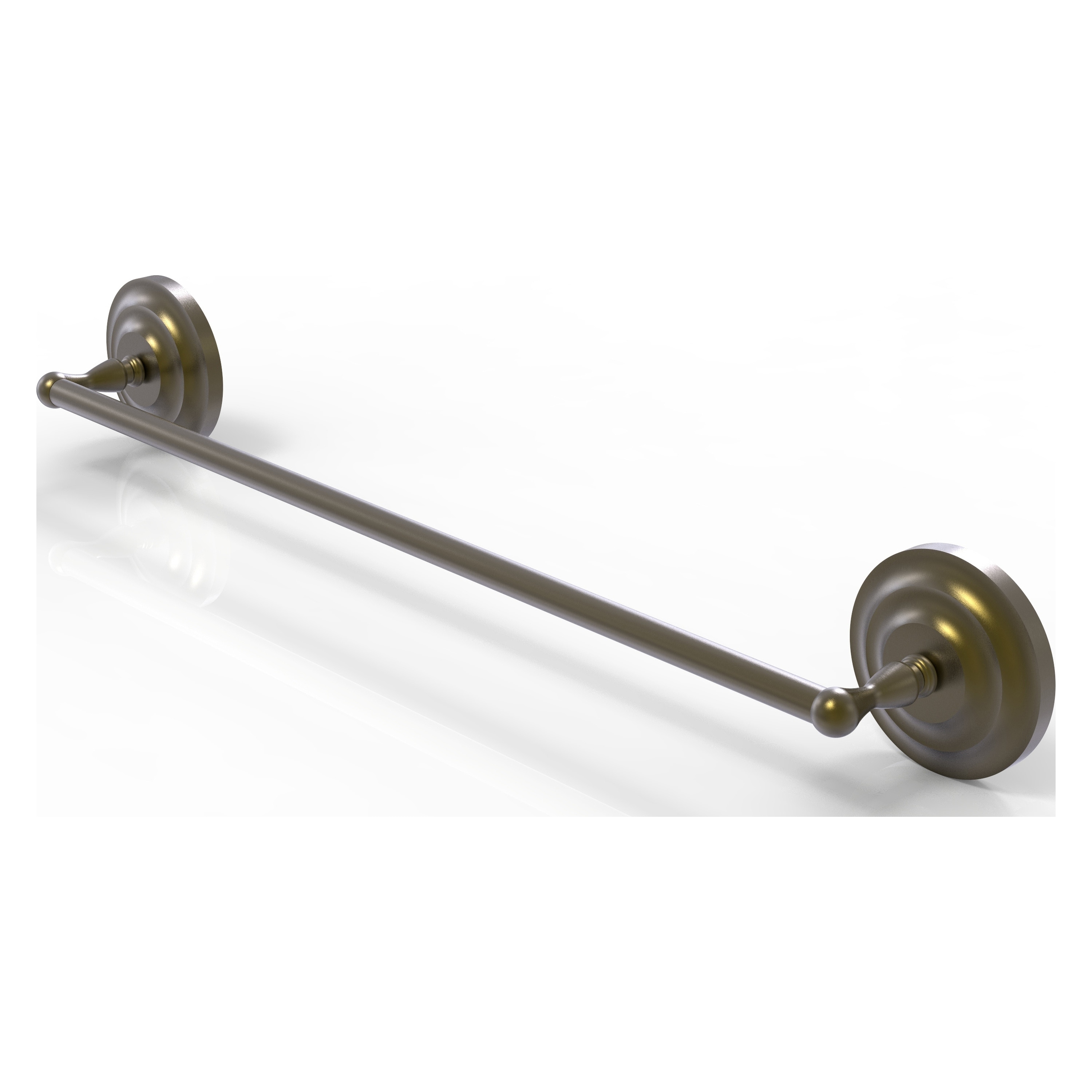 Allied Brass QN-31/18-ABR Que New 18-in Antique Brass Wall mount Single Towel Bar