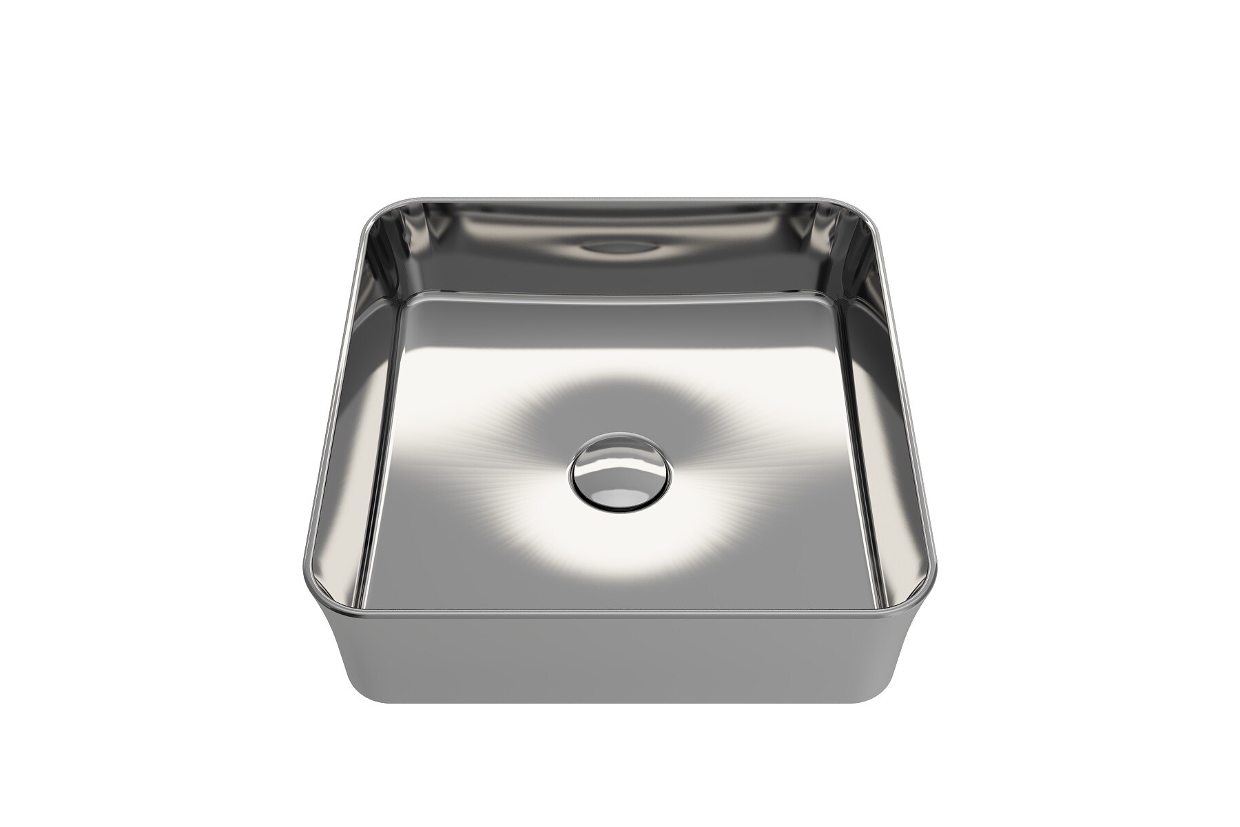 BOCCHI 1477-401-0125 Fire clay Vessel Square Modern Platinum Bathroom Sink ( 15.25-Inches x 15.25-Inches )