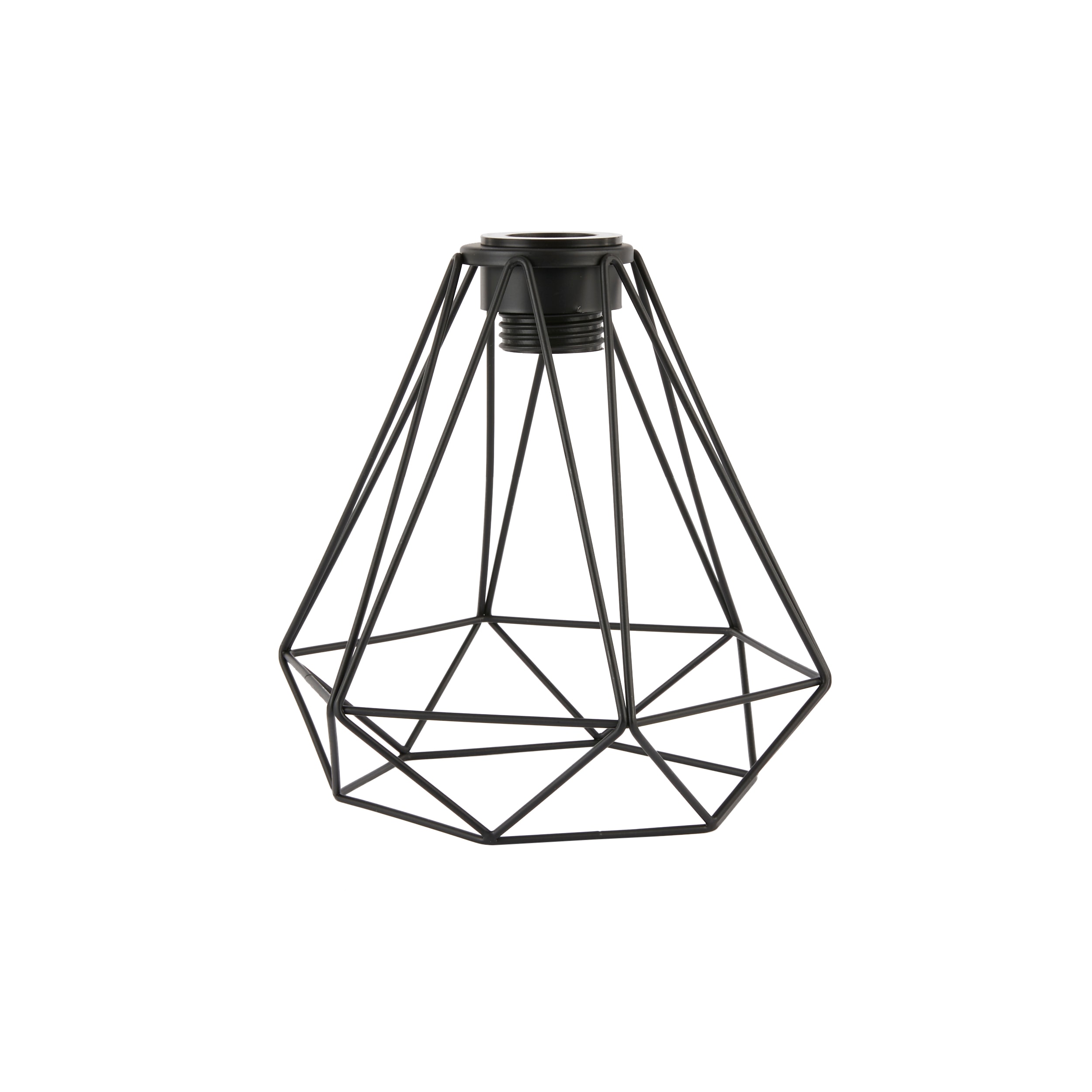 black wire geometric pendant light shade