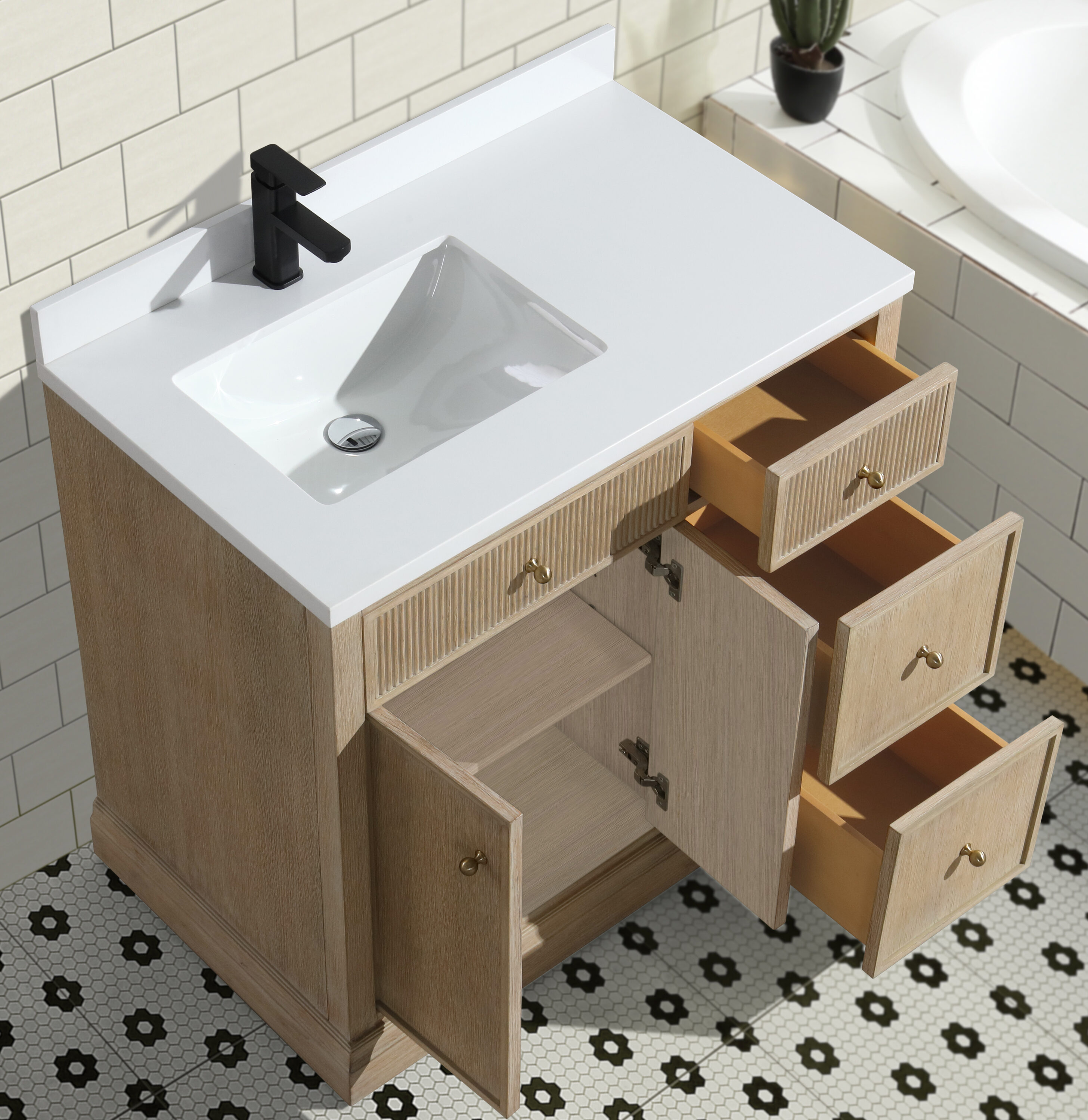 Ari Kitchen & Bath AKB-REDONDO-36-ASHOA Bath-Vanity-Combo - View #14