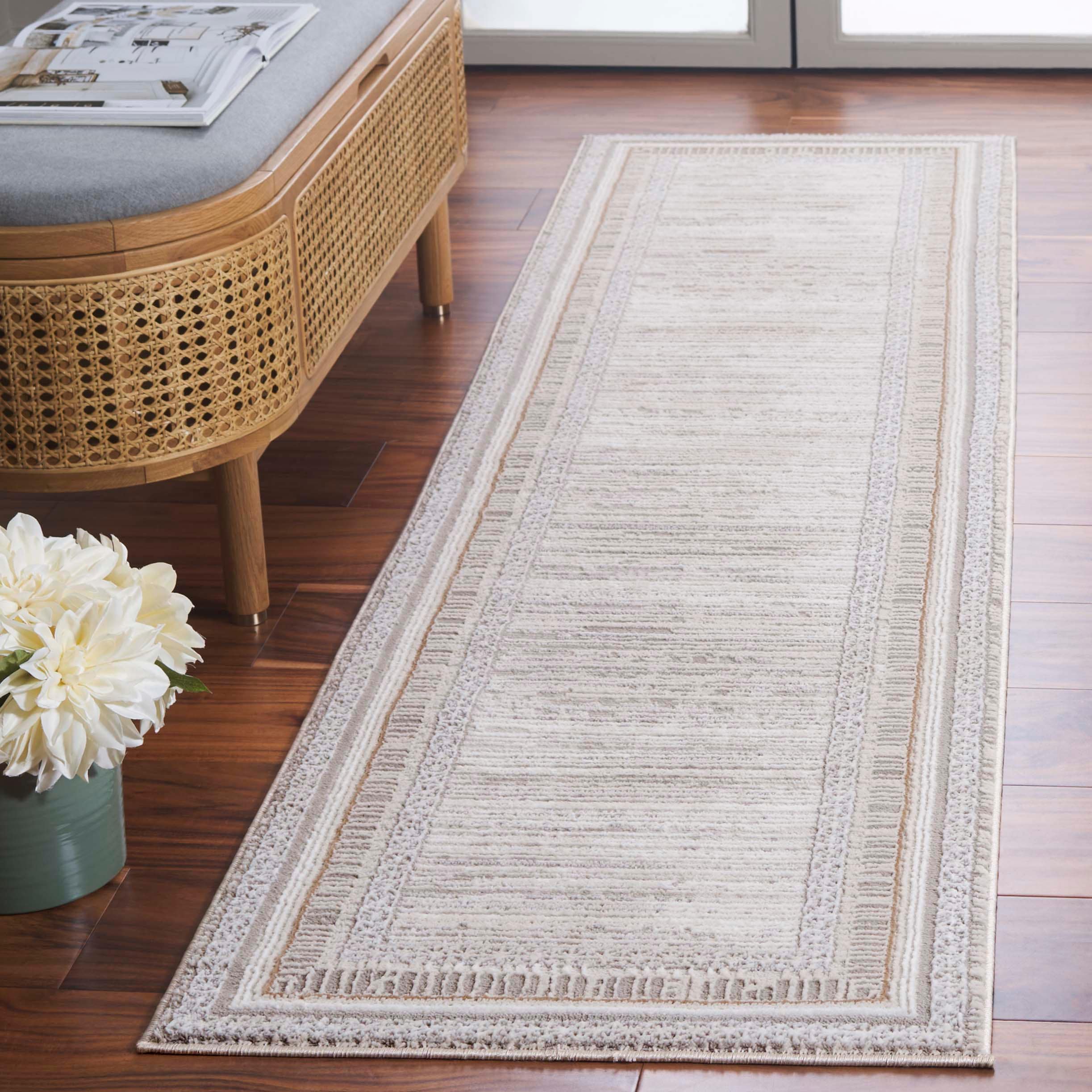Safavieh Parker 120E Taupe/Grey Gold 2 x 8 Rectangular Runner rug in ...