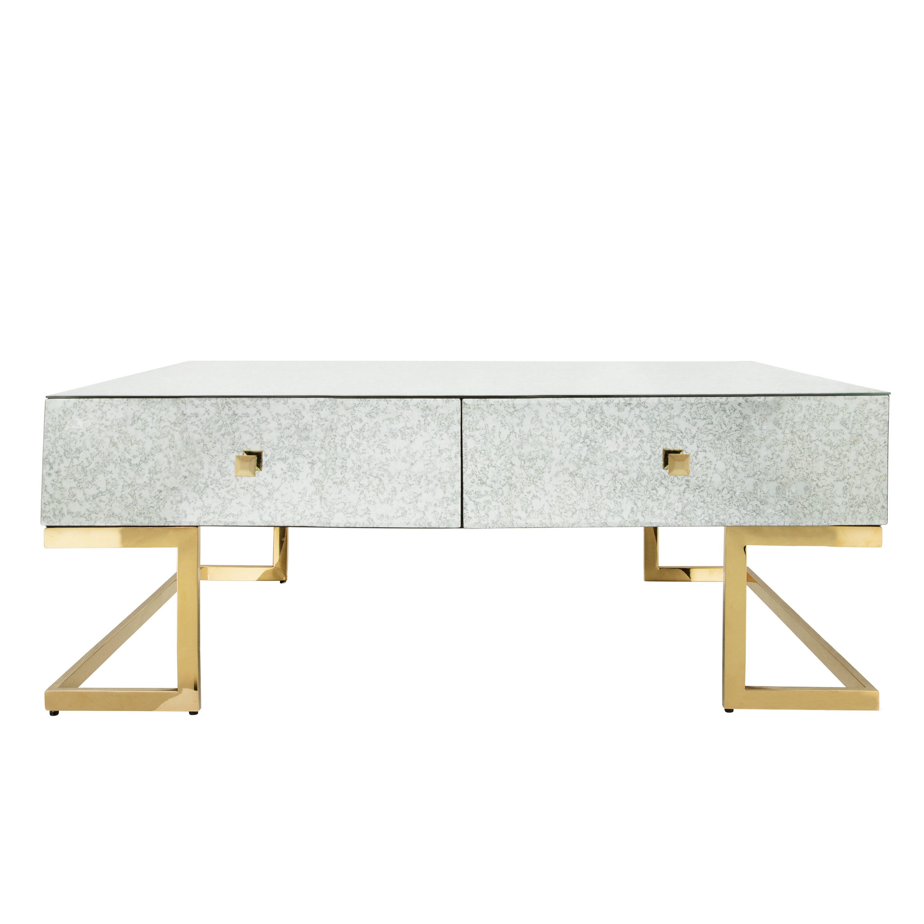 Sagebrook Home 16015 Gold Metal Modern Coffee Table
