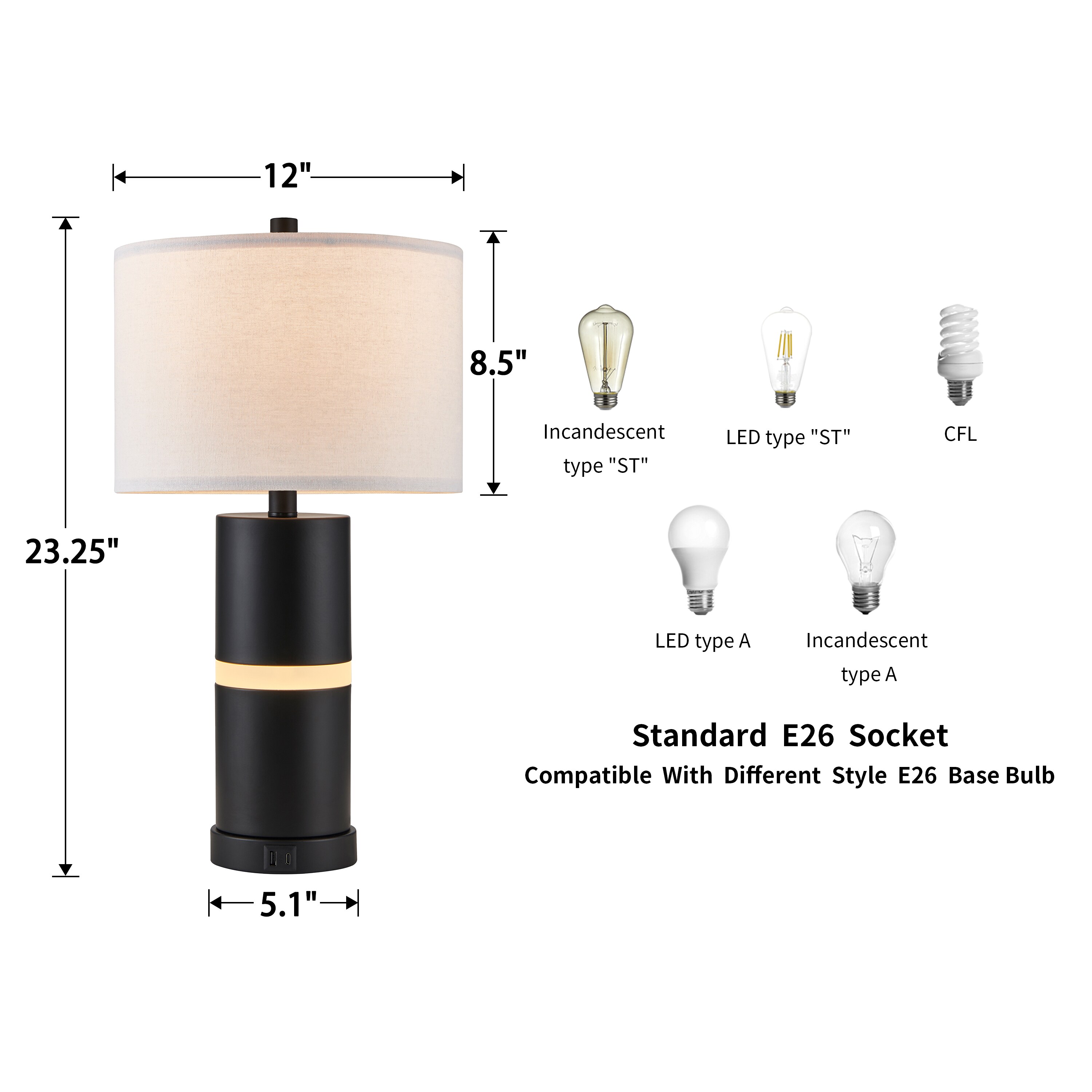 KAWOTI 21365 Table-Lamps - View #7