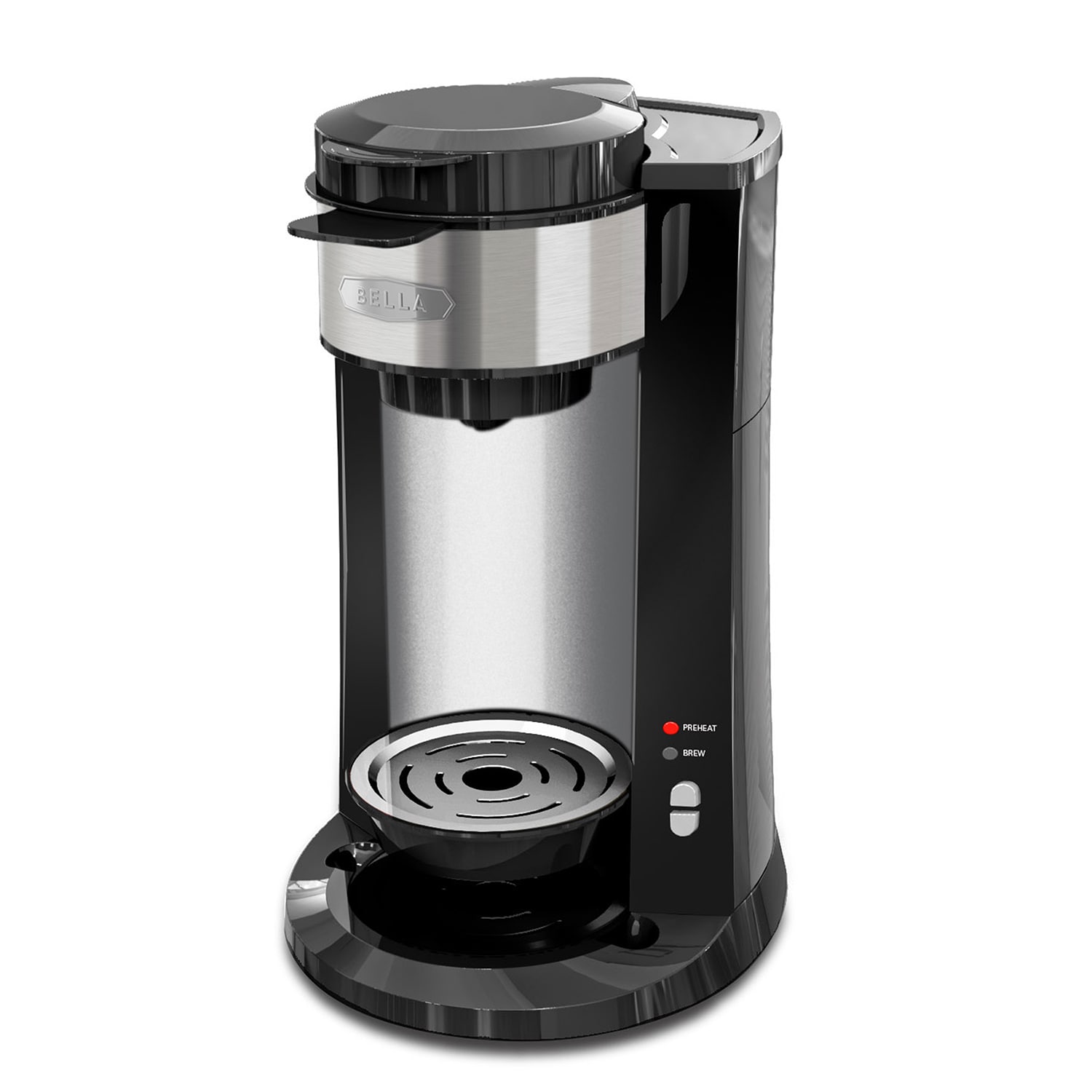 Bella 12-Cup Glass-Carafe Black Drip Coffee Maker - Black