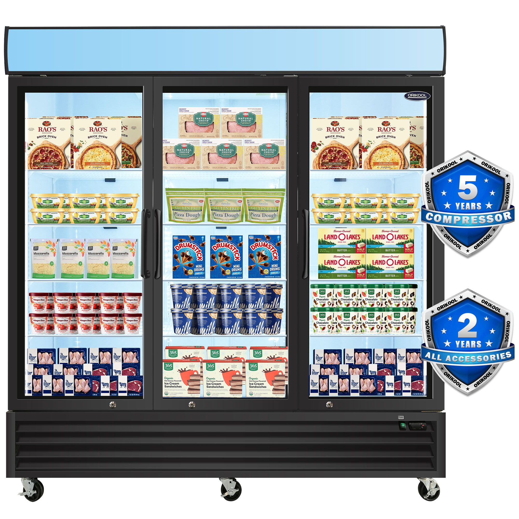 Xspracer ML-CF615 70-Cu. Feet Upright Frost-free Commercial Freezer in Black