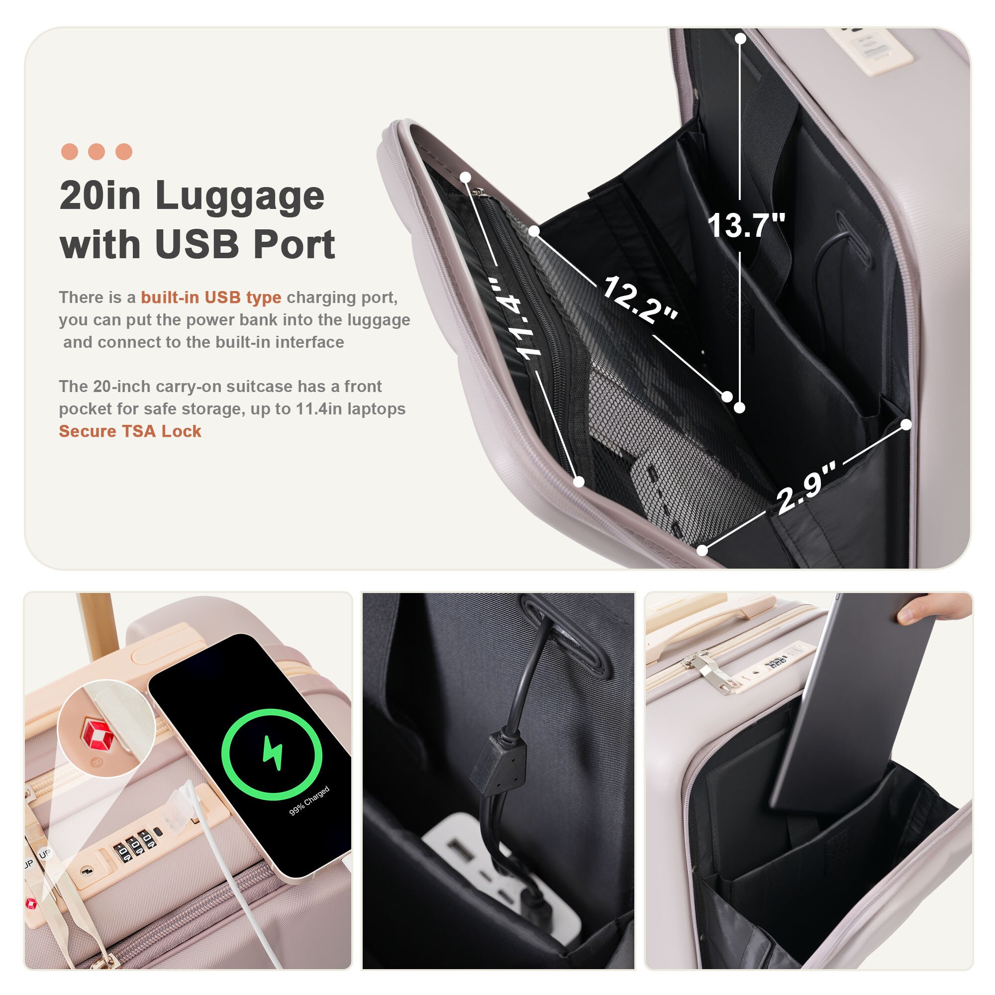 Bybafun YD9600023 Luggage-And-Luggage-Sets - View #3