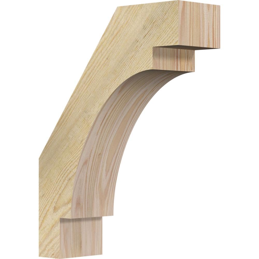 Ekena Millwork BRC04X12X16MRC00RDF 4-in x 12-in x 16-in Douglas Fir Unfinished Wood Merced rough sawn