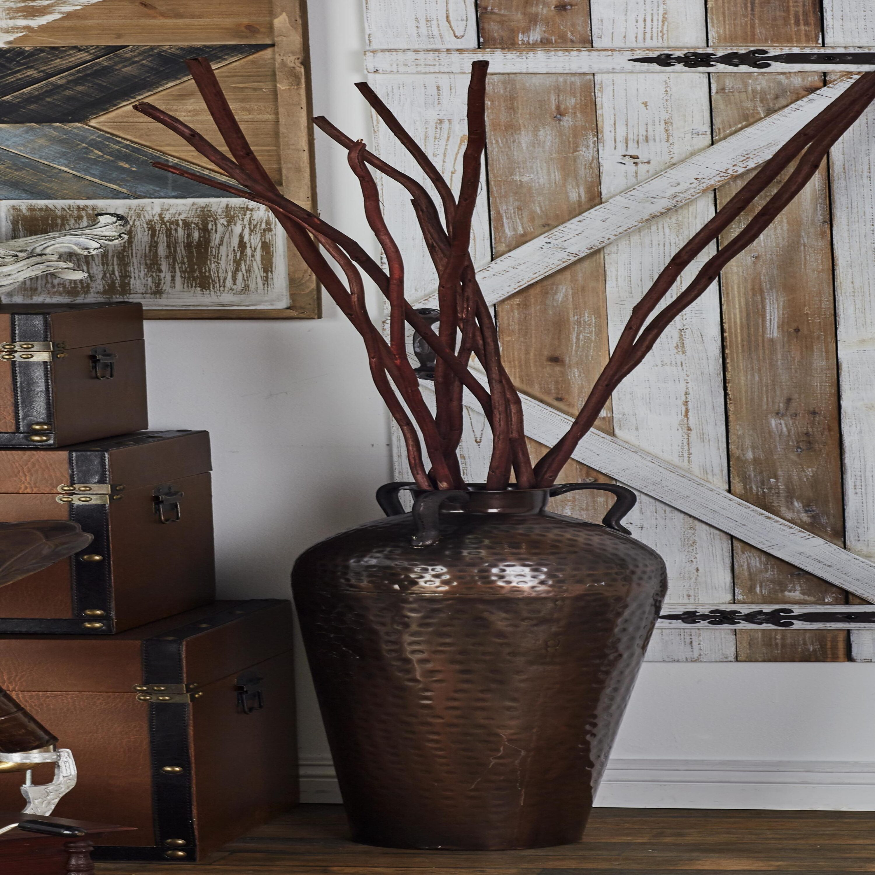 Grayson Lane 26987 Brown Iron Rustic Vase