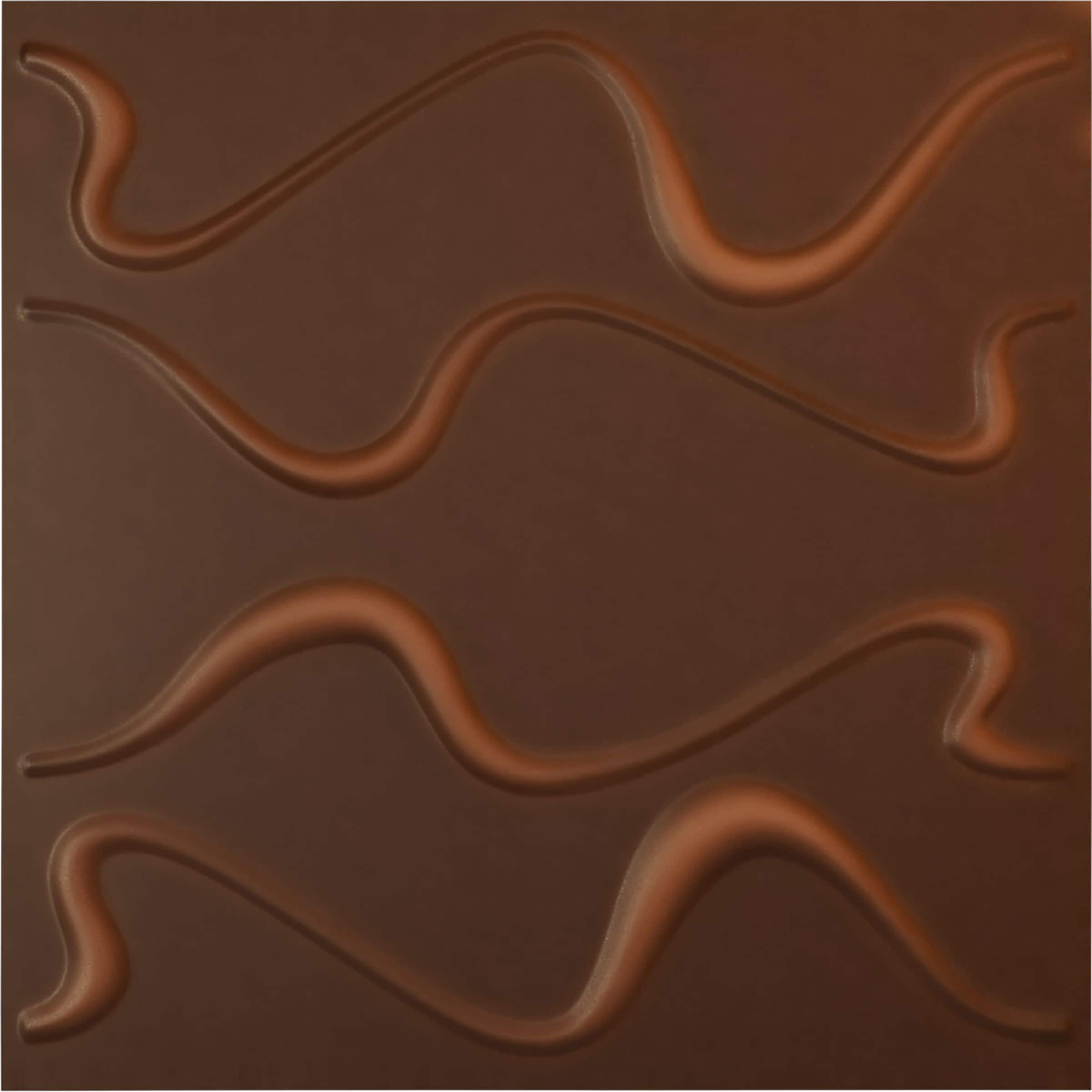 Ekena Millwork WP20X20VEDRU 19-5/8-in x 19-5/8-in Embossed Universal Aged Metallic Rust PVC Wall Panel