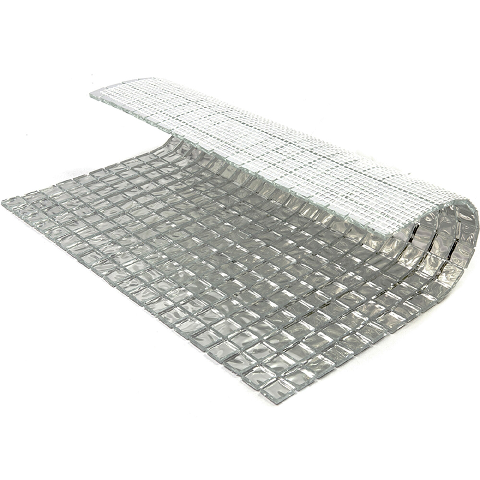 Apollo Tile Altin Cloud Silver 12-in x 12-in Glossy Glass Uniform Squares Floor and Wall Tile (18.69-sq. ft/ Carton)